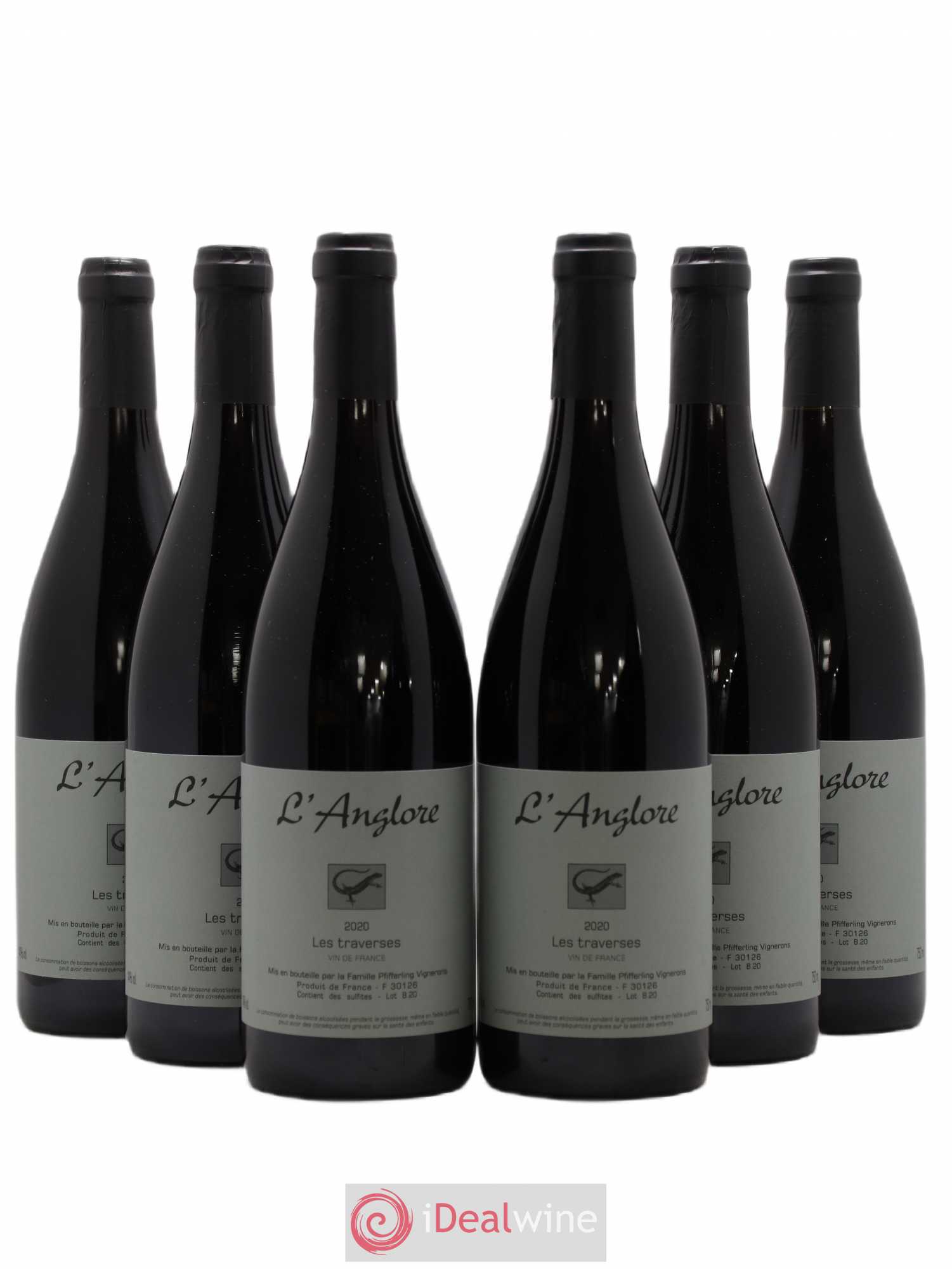 Vin de France Les Traverses L'Anglore 2020 - Lot de 6 bouteilles - 0