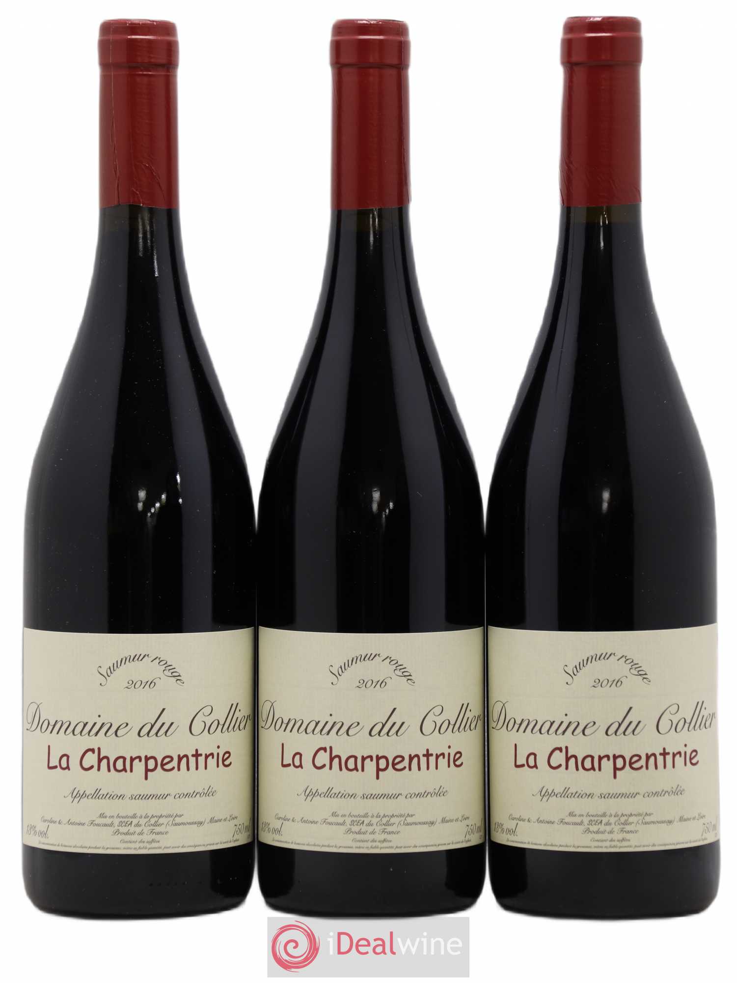 Saumur La Charpentrie Domaine du Collier 2016 - Lot de 3 bouteilles - 0