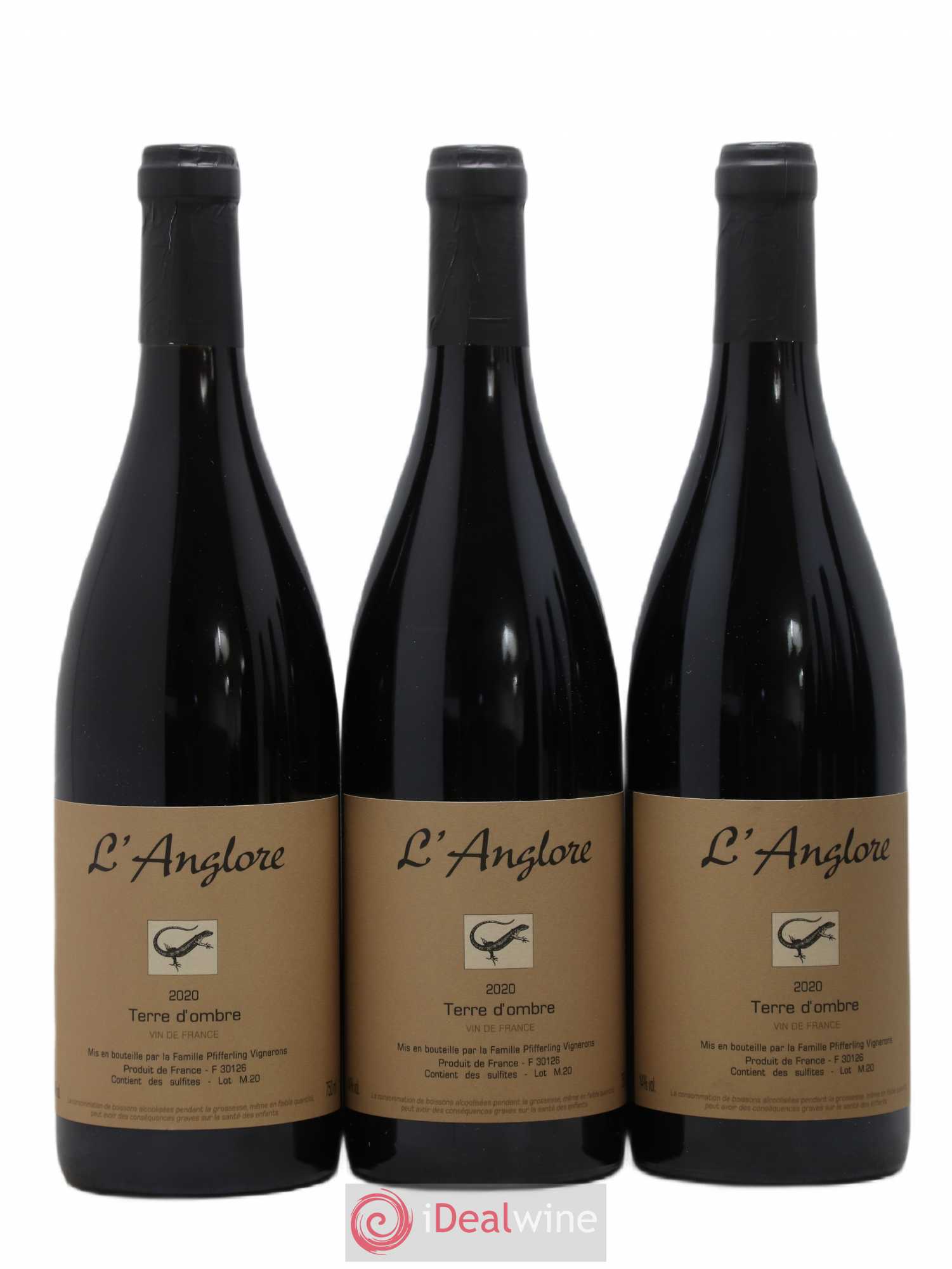 Vin de France Terre d'Ombre L'Anglore 2020 - Lot de 6 bouteilles - 1