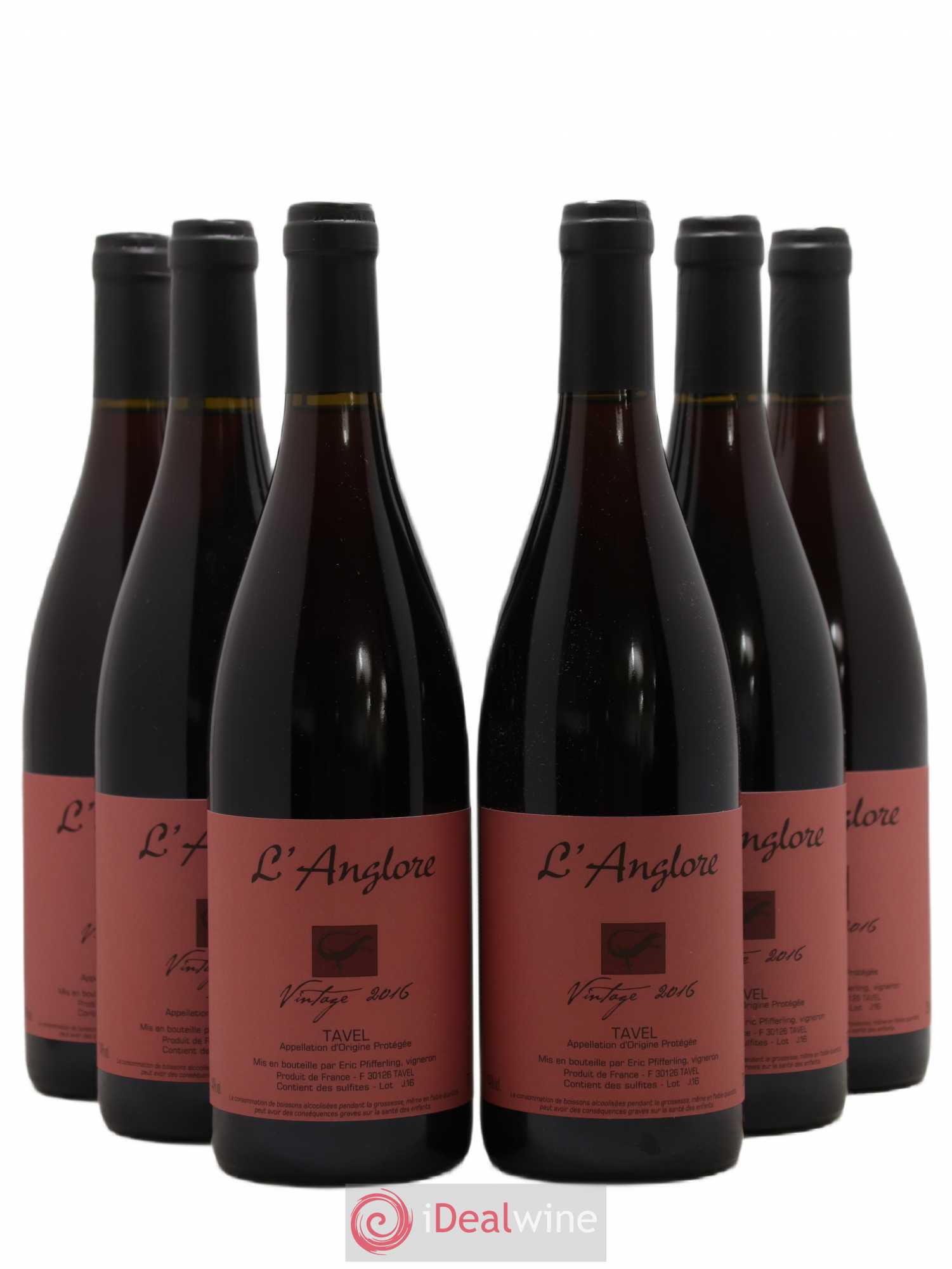 Tavel Vintage L'Anglore 2016 - Lot de 6 bouteilles - 0