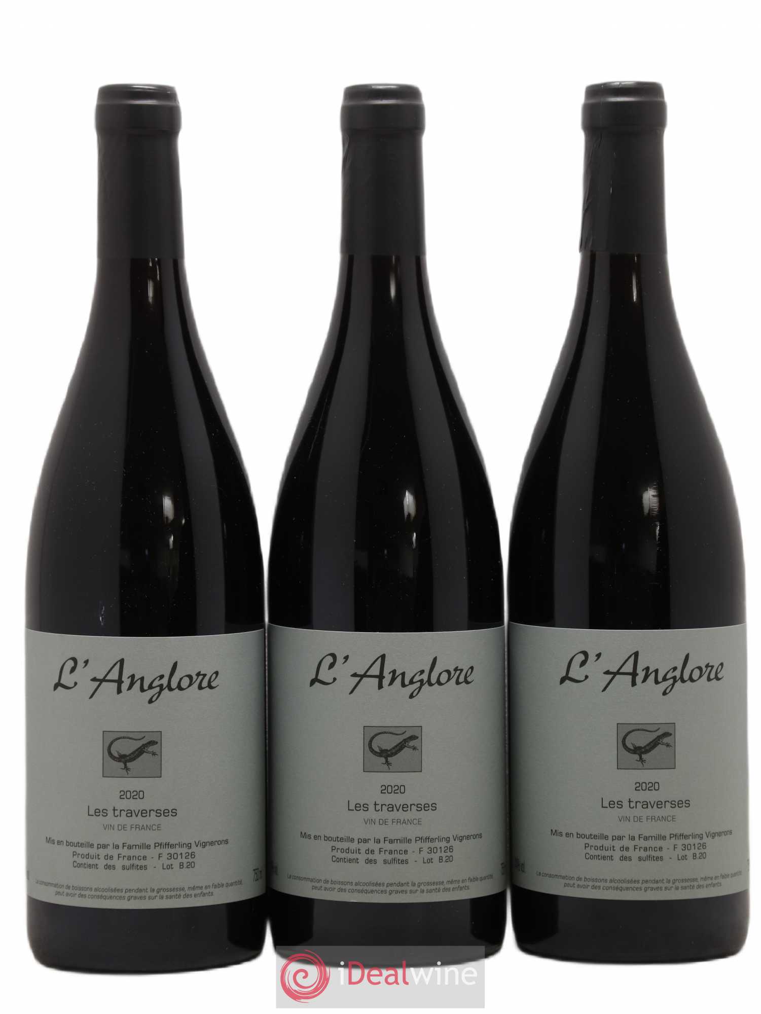 Vin de France Les Traverses L'Anglore 2020 - Lot de 3 bouteilles - 0