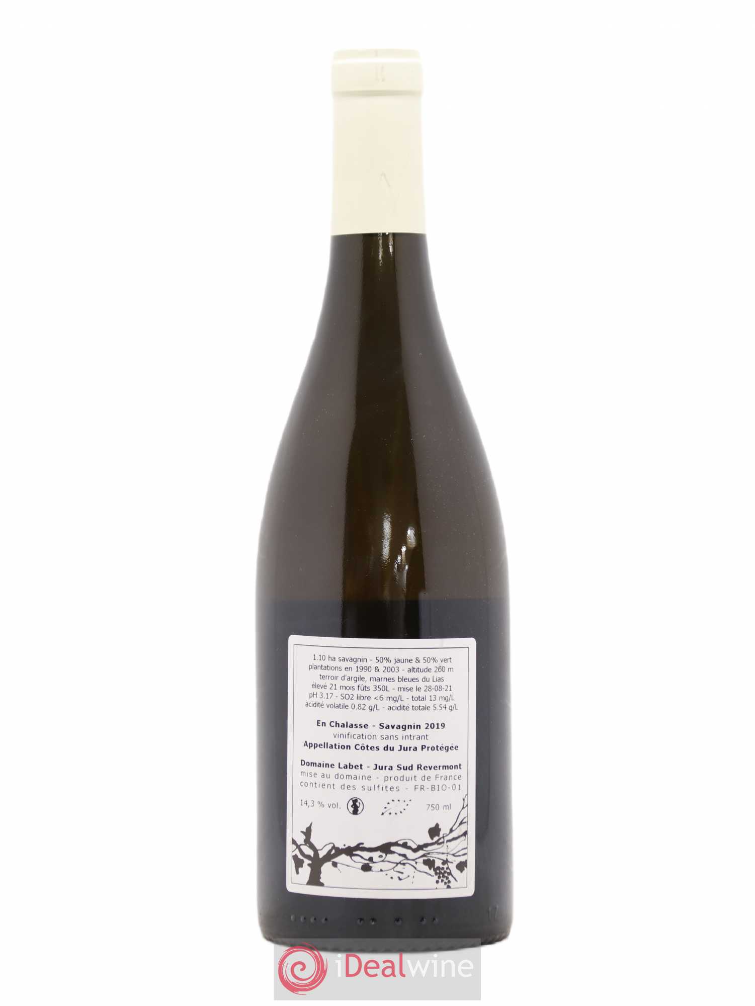 Côtes du Jura Fleur de Savagnin En Chalasse Romain - Julien - Charline Labet 2019 - Lot de 1 bouteille - 1