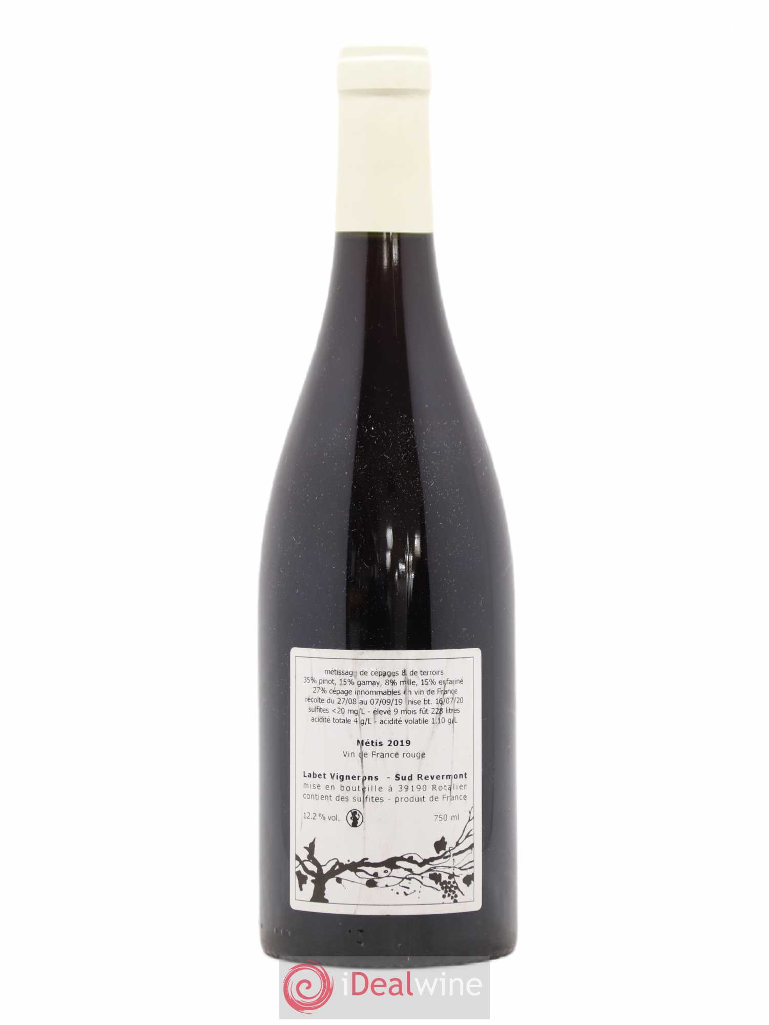 Vin de France Métis Romain - Julien - Charline Labet 2019 - Lot de 1 bouteille - 1