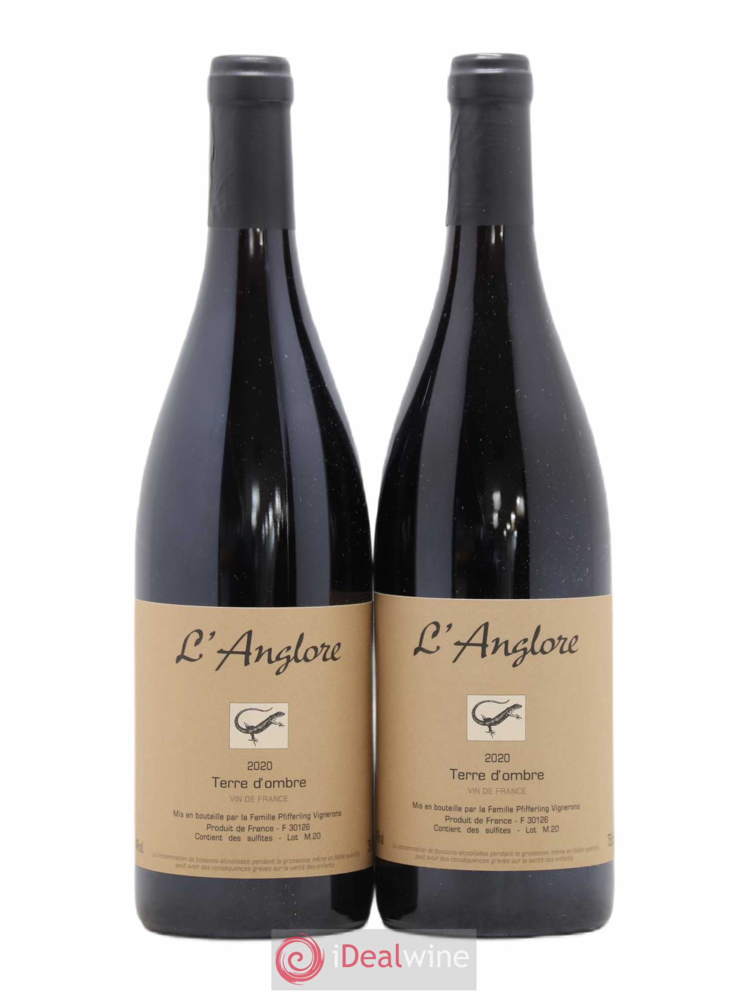 Vin de France Terre d'Ombre L'Anglore 2020 - Lot de 2 bouteilles - 0