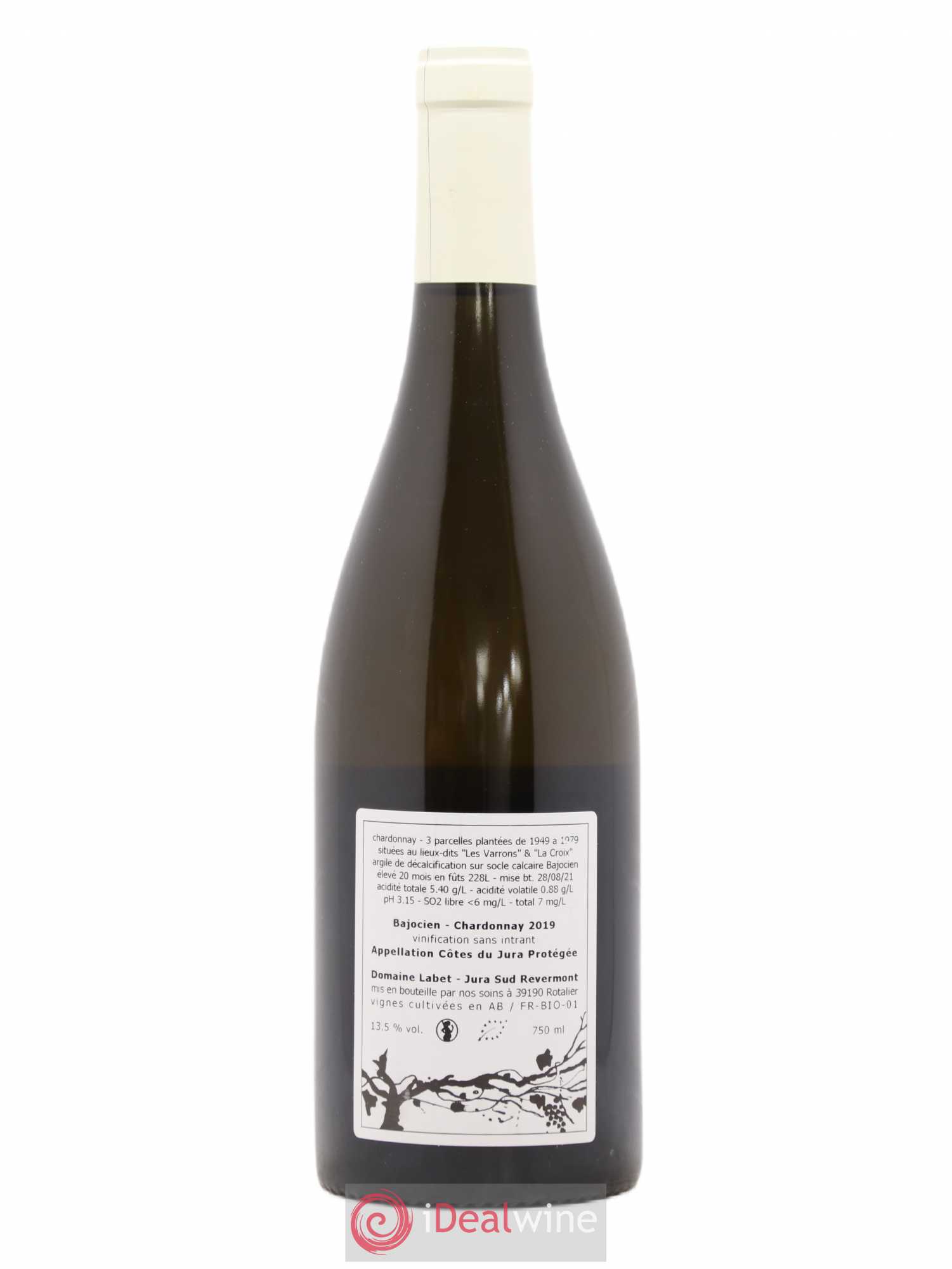 Côtes du Jura Chardonnay Bajocien Romain - Julien - Charline Labet 2019 - Lot de 1 bouteille - 1