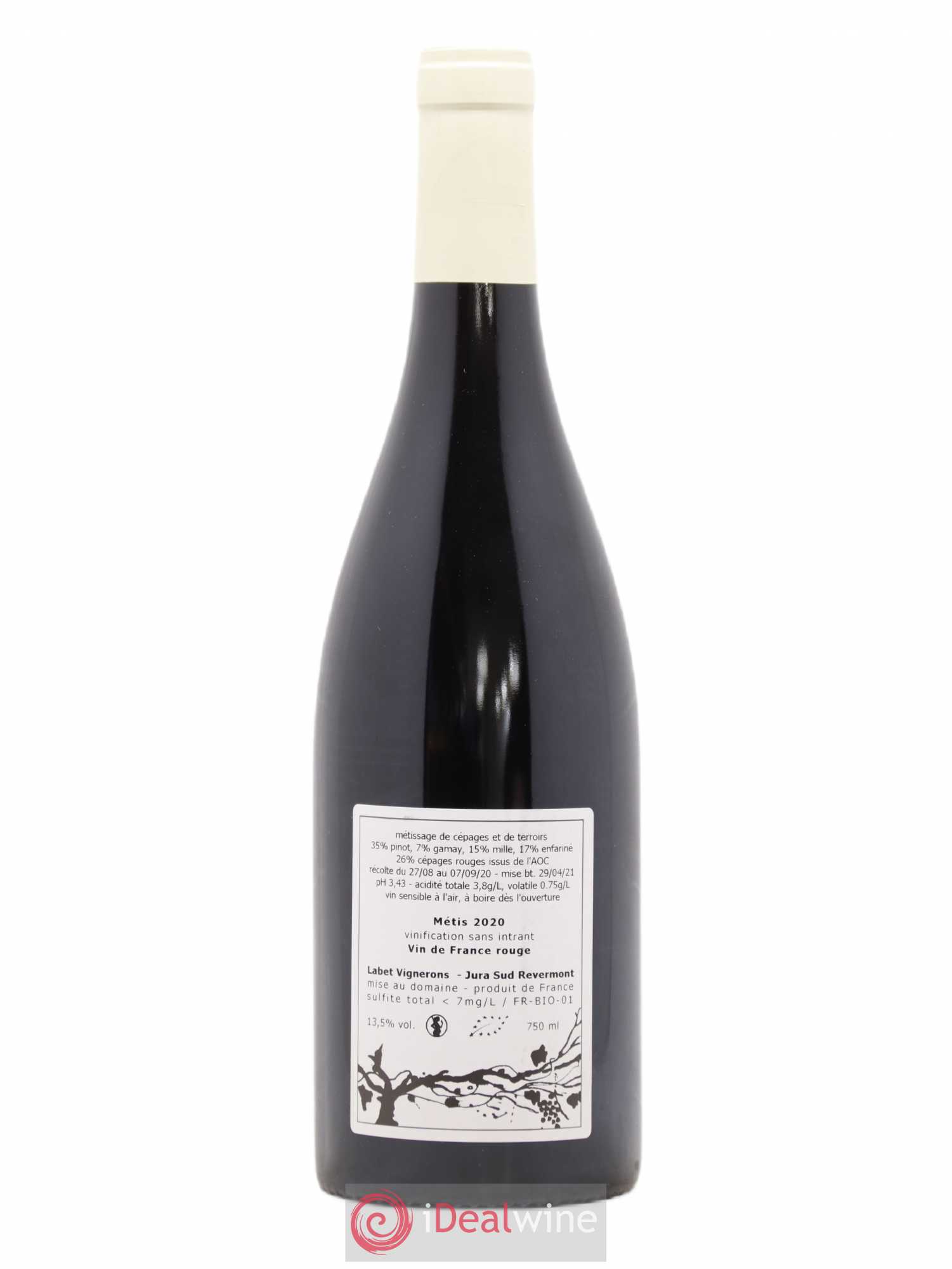 Vin de France Métis Romain - Julien - Charline Labet 2020 - Lot de 1 bouteille - 1