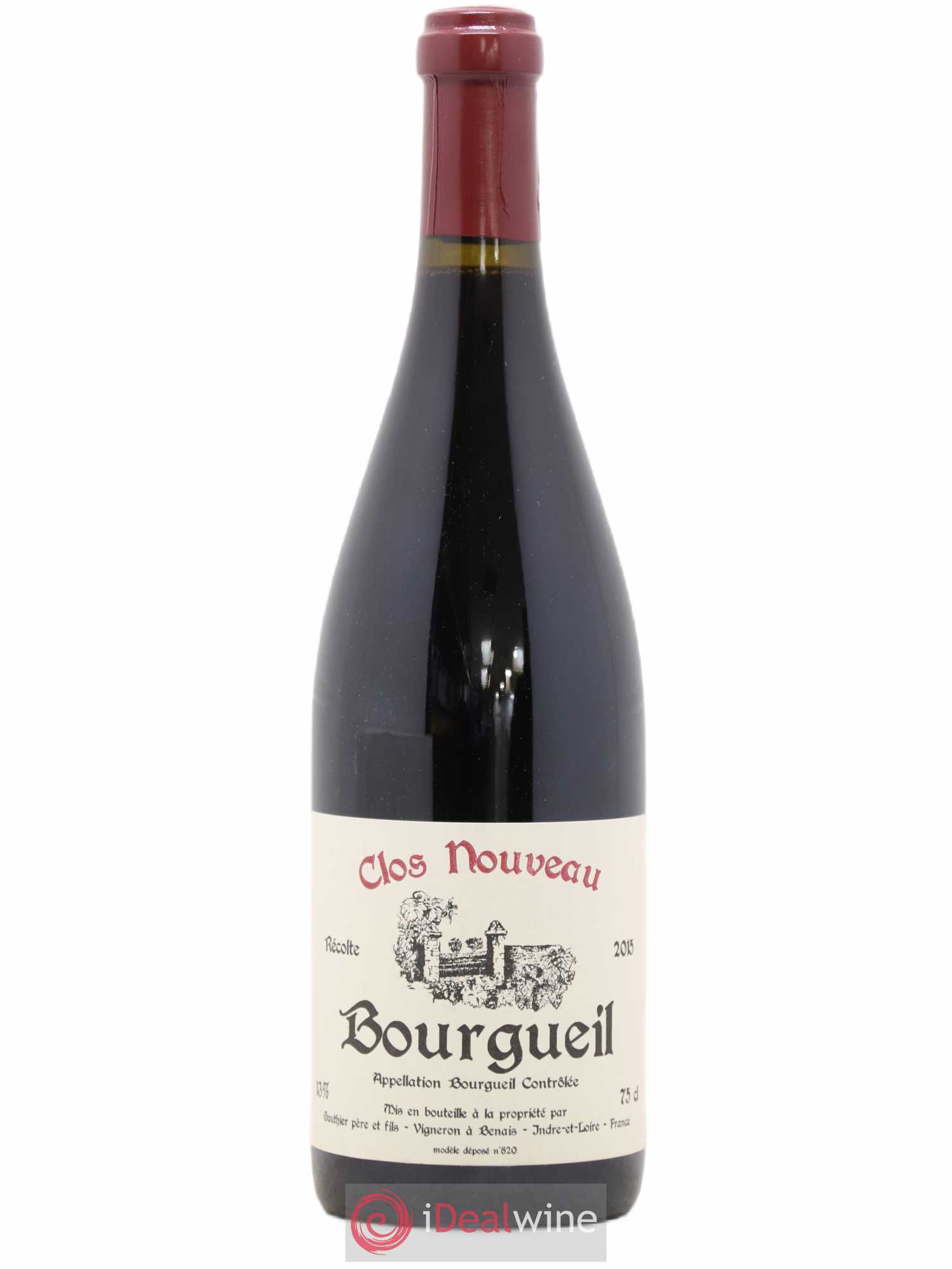 Bourgueil Clos Nouveau Domaine du Bel Air 2015 - Lot de 1 bouteille - 0