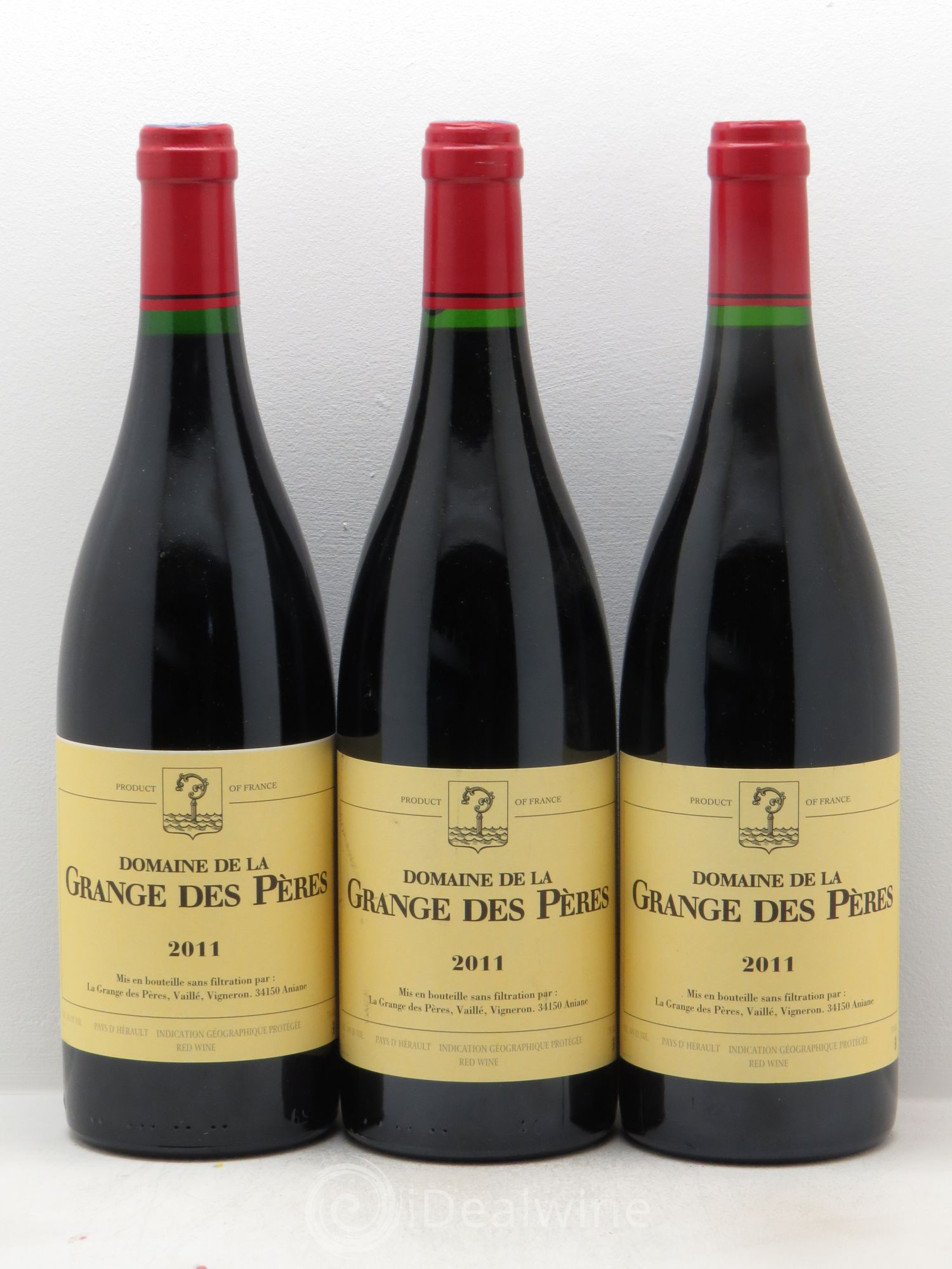 Pays d'Hérault Grange des Pères Laurent Vaillé 2011 - Lot de 3 bouteilles - 0
