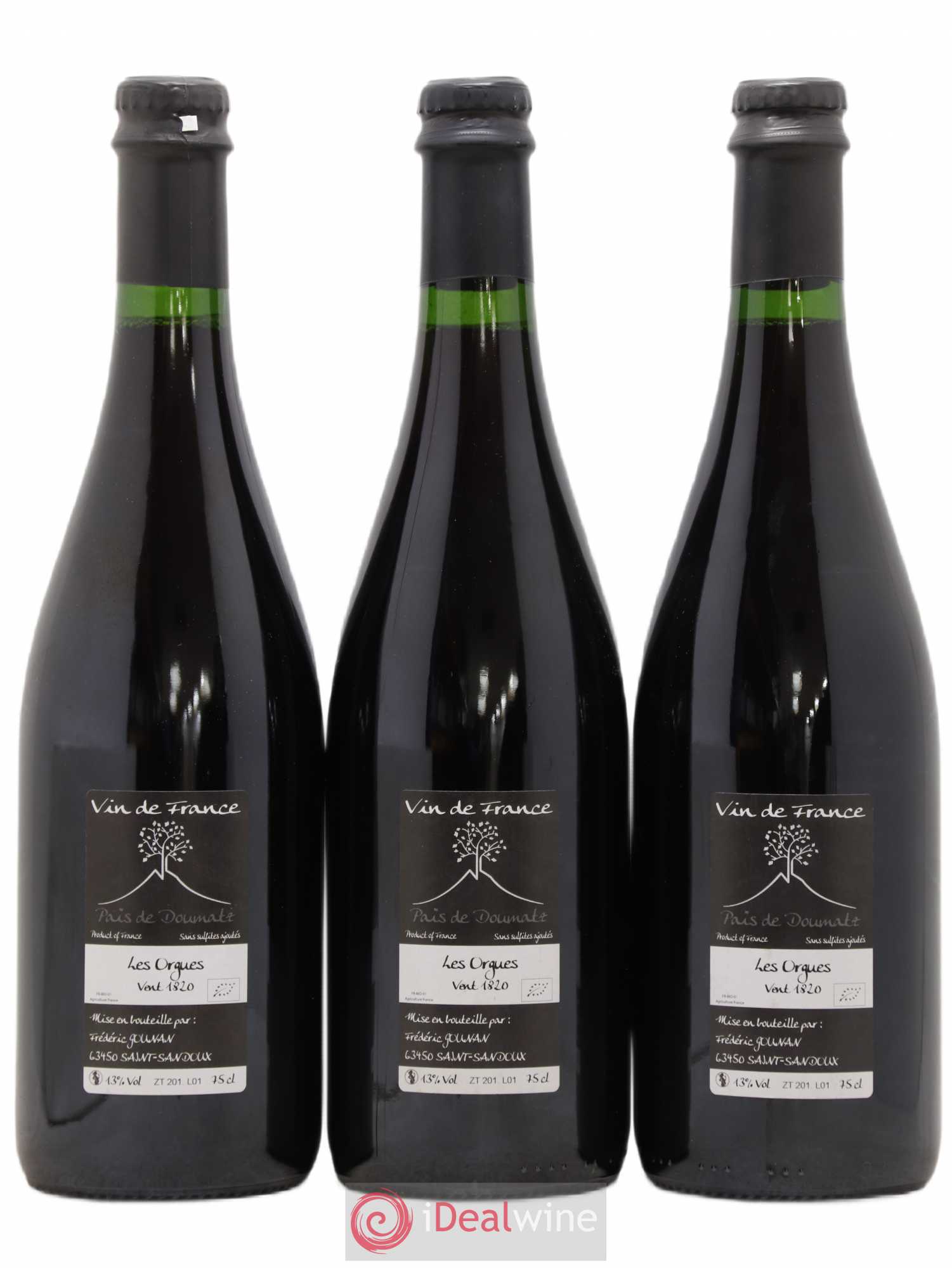 Vin de France Les Orgues Vignoble de l'Arbre Blanc 2018 - Lot de 3 bouteilles - 1