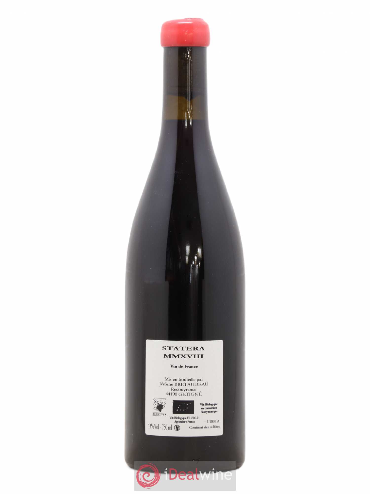 Vin de France Statera Jérôme Bretaudeau - Domaine de Bellevue 2018 - Lot de 1 bouteille - 1