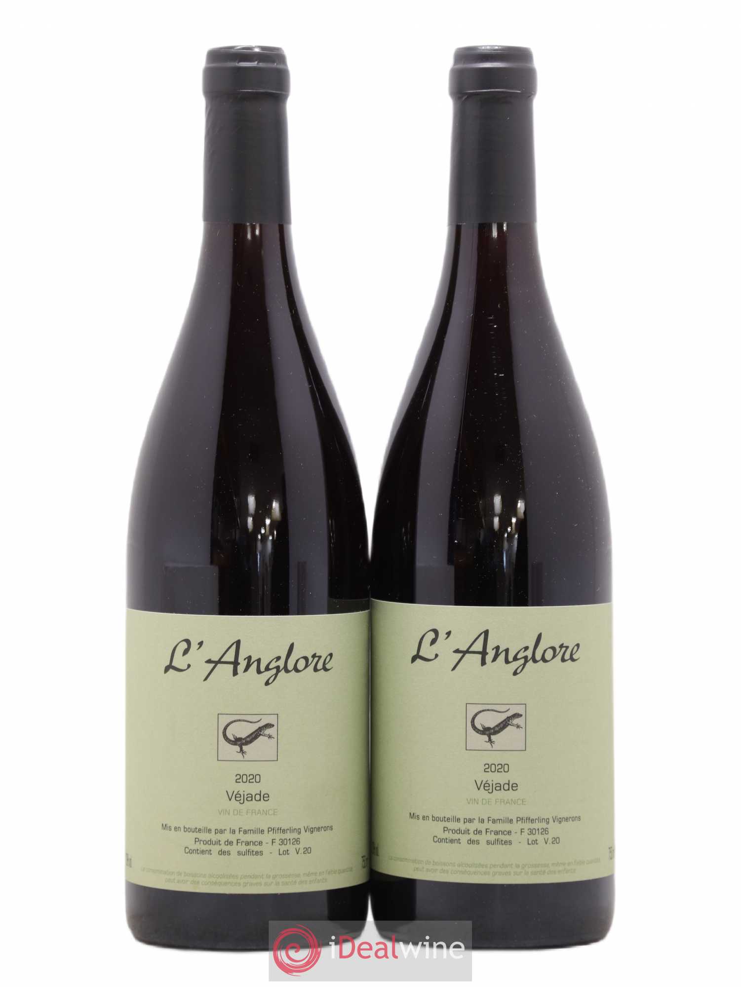 Vin de France Véjade L'Anglore 2020 - Lot de 2 bouteilles - 0
