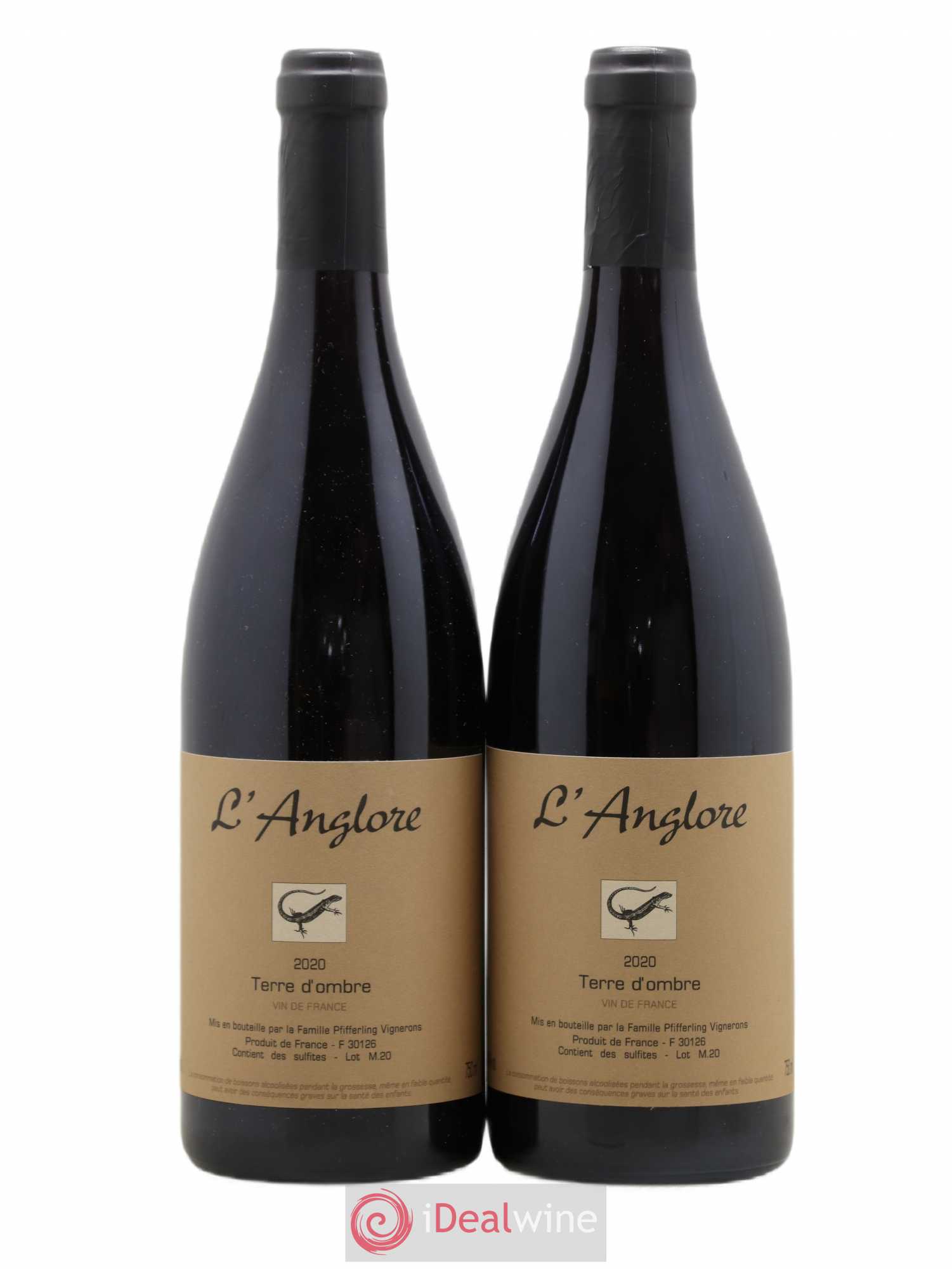 Vin de France Terre d'Ombre L'Anglore 2020 - Lot de 2 bouteilles - 0