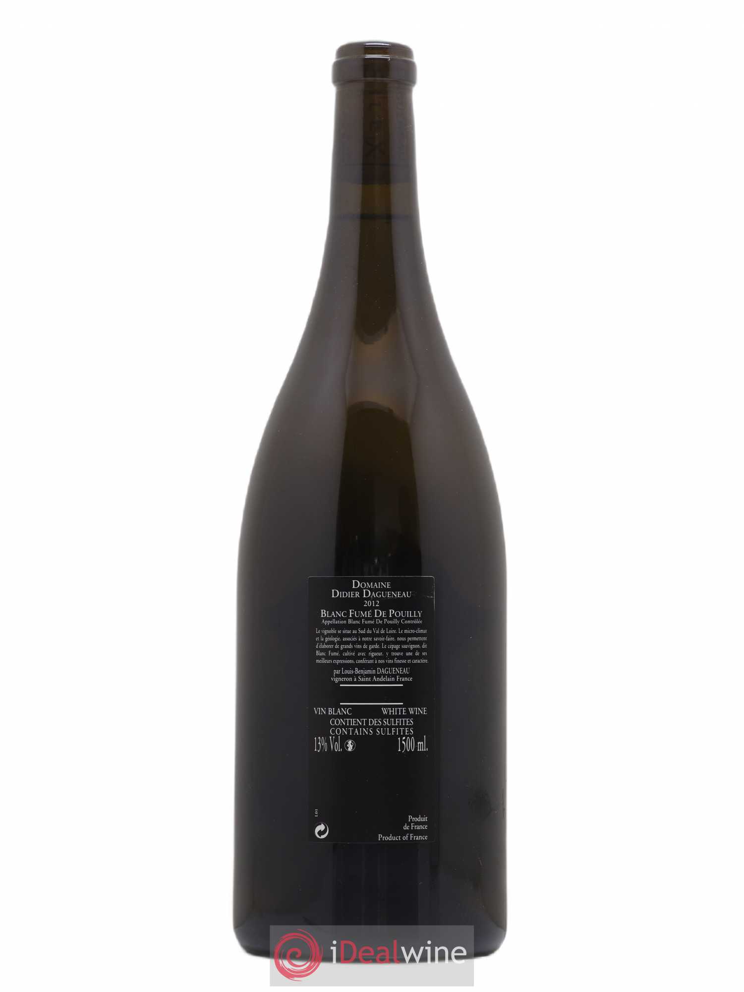 Vin de France (anciennement Pouilly-Fumé) Silex Dagueneau (Domaine Didier - Louis-Benjamin) Silex  2012 - Lot de 1 magnum - 1