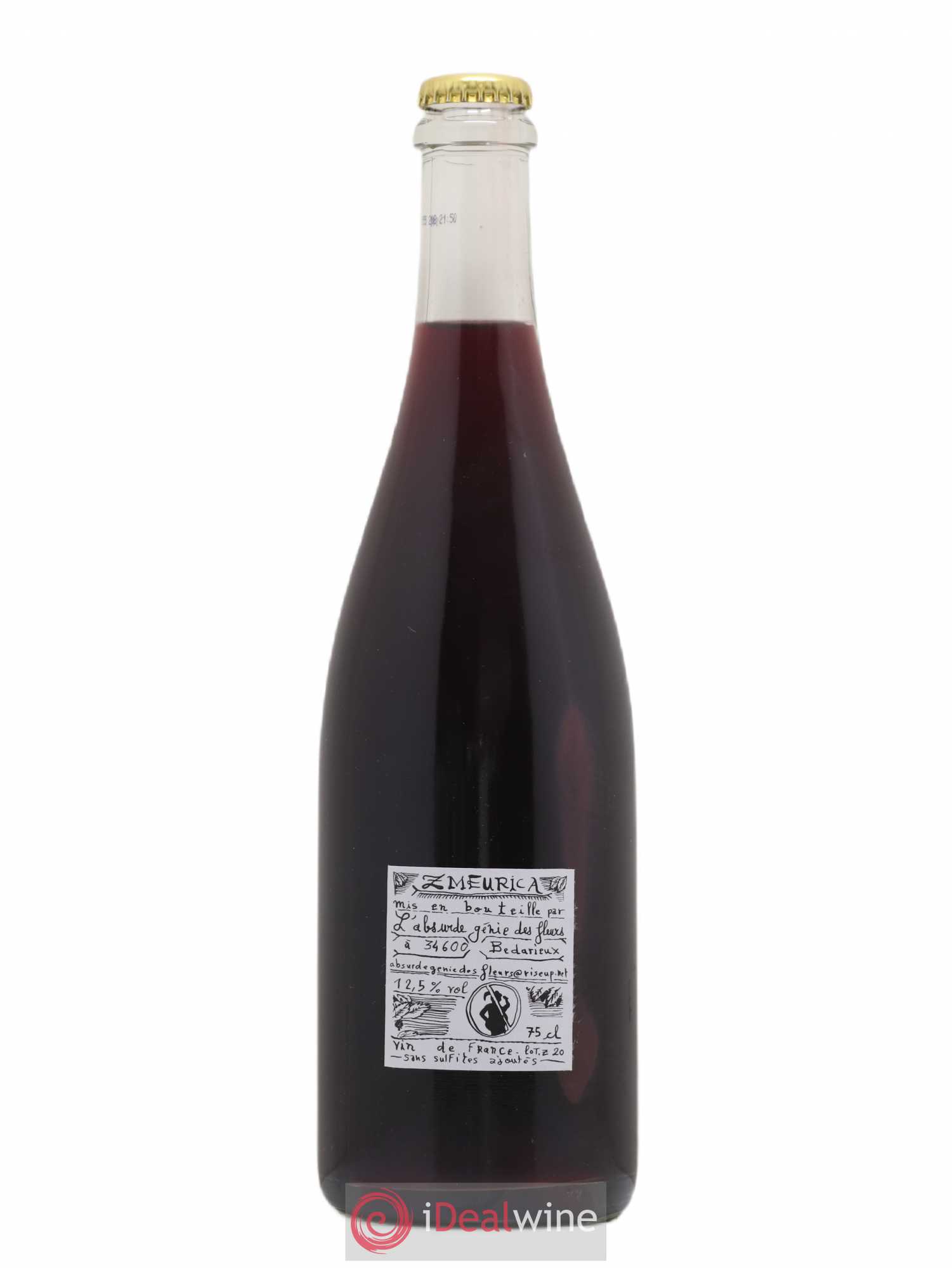Vin de France Zmeurica L'Absurde génie des fleurs 2020 - Posten von 1 Flasche - 1