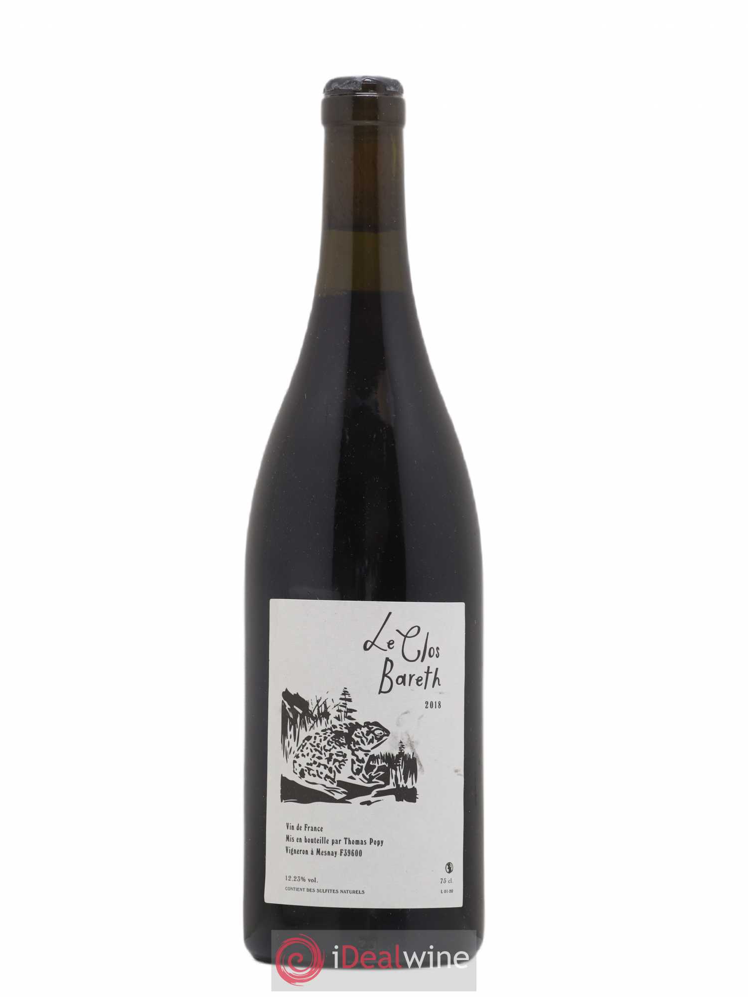 Vin de France Clos Bareth Thomas Popy 2018 - Lot de 1 bouteille - 0
