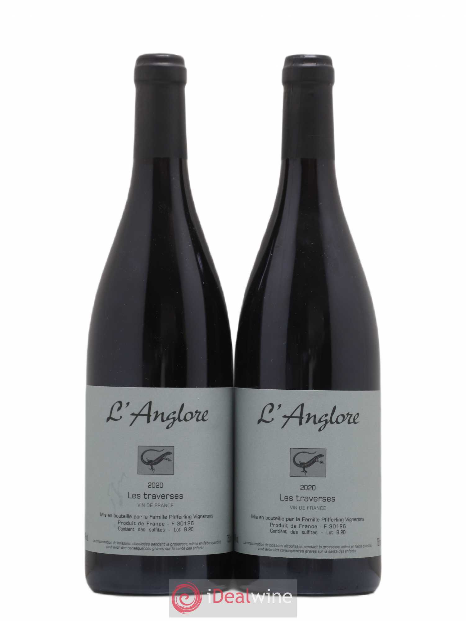 Vin de France Les Traverses L'Anglore 2020 - Lot de 2 bouteilles - 0