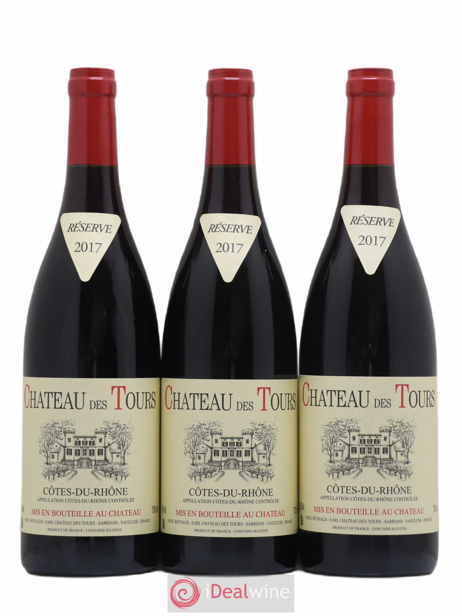 Côtes-du-Rhône Château des Tours Emmanuel Reynaud 2017 - Lot de 6 bouteilles - 1