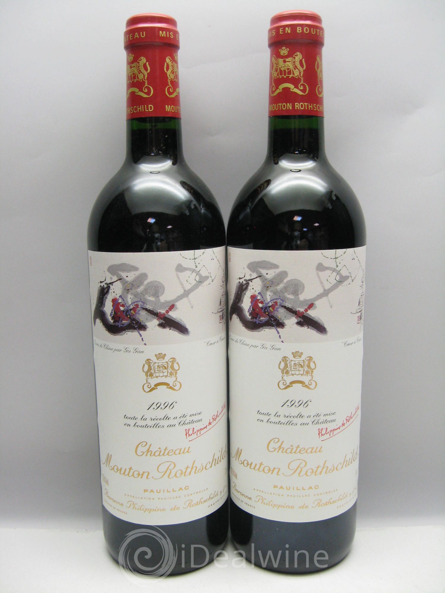Château Mouton Rothschild 1er Grand Cru Classé (caps.congé) 1996 - Lot de 12 bouteilles - 0