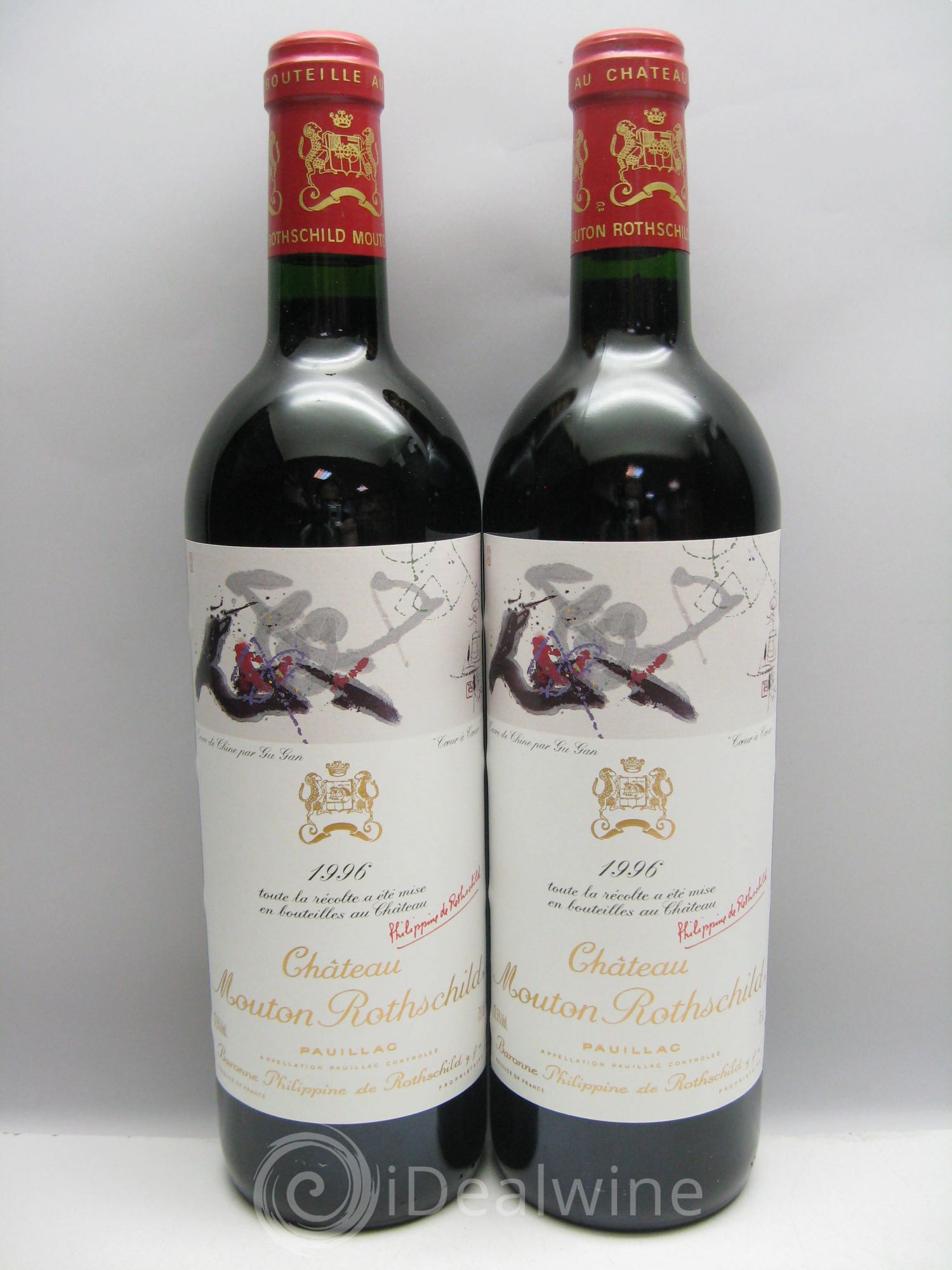 Château Mouton Rothschild 1er Grand Cru Classé (caps.congé) 1996 - Lot de 12 bouteilles - 1