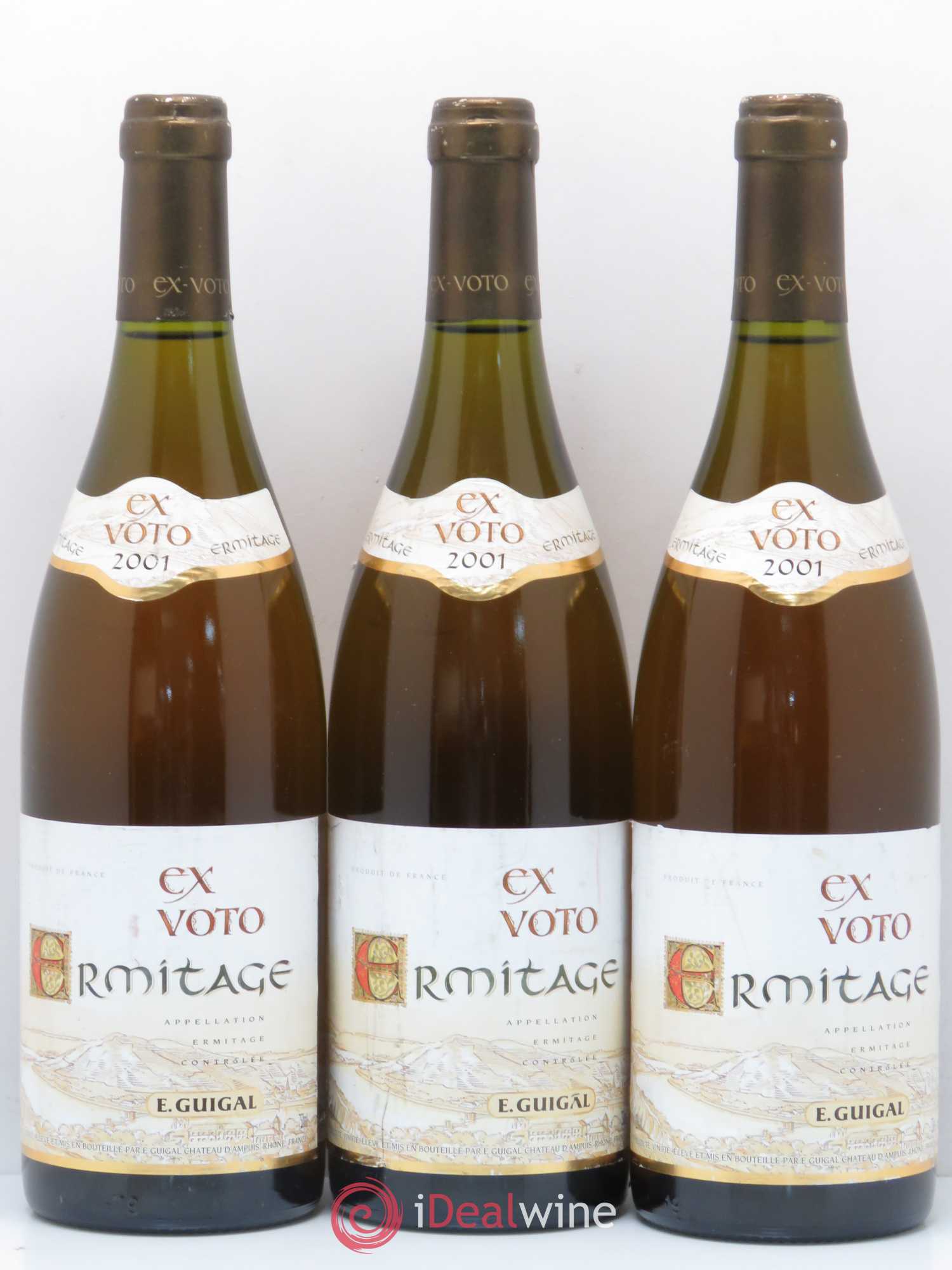 Ermitage Ex Voto Guigal 2001 - Lot de 3 bouteilles - 0