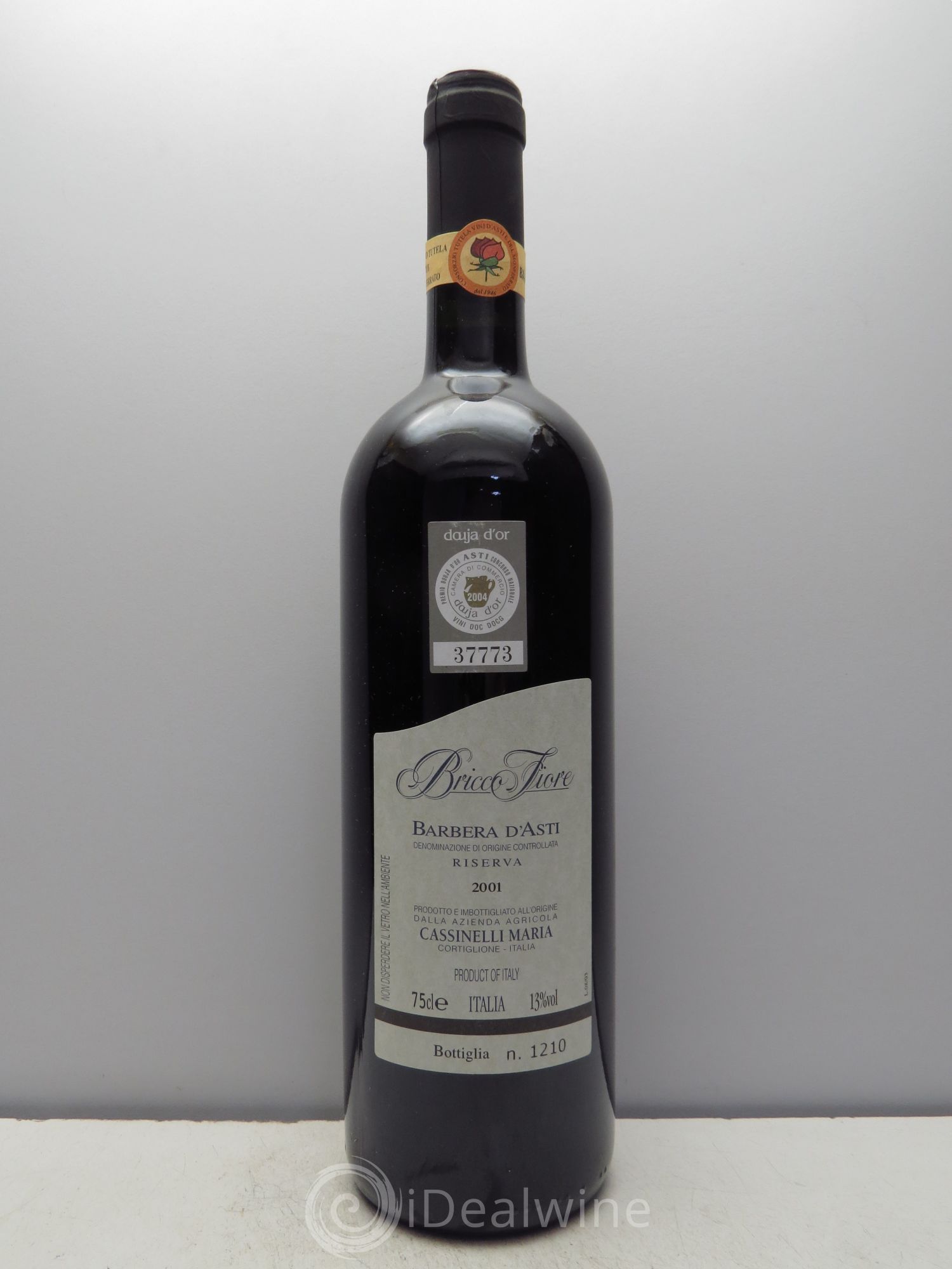 Italie Barbera d'Asti Bricco Fiore Riserva Cassinelli 2001 - Lot de 6 bouteilles - 0