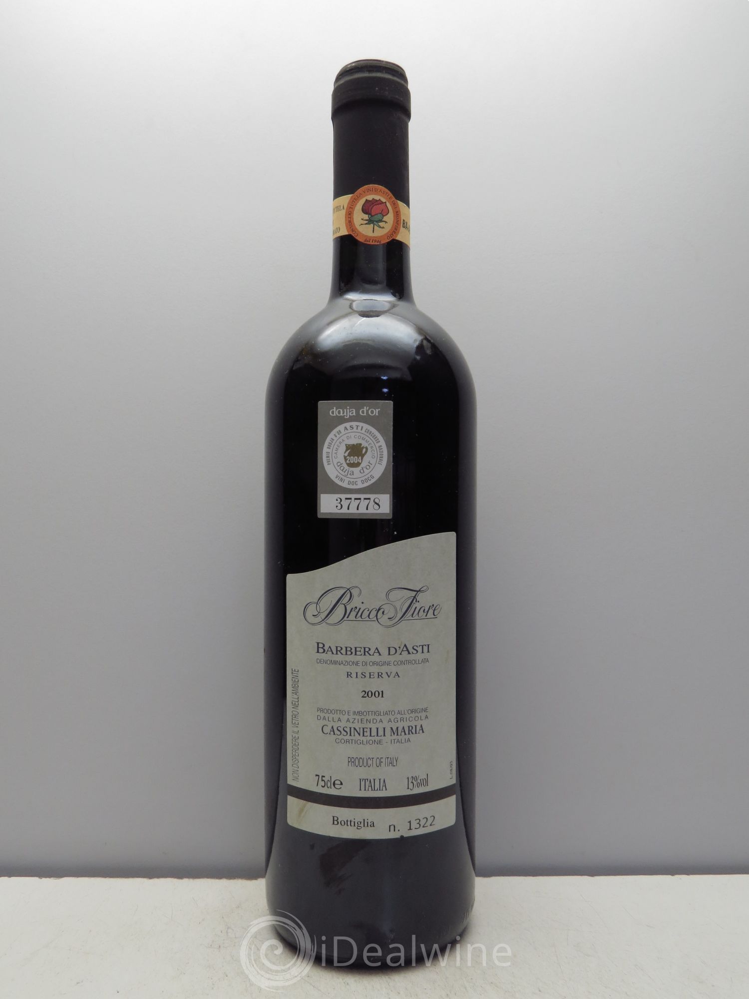 Italie Barbera d'Asti Bricco Fiore Riserva Cassinelli 2001 - Posten von 1 Flasche - 0
