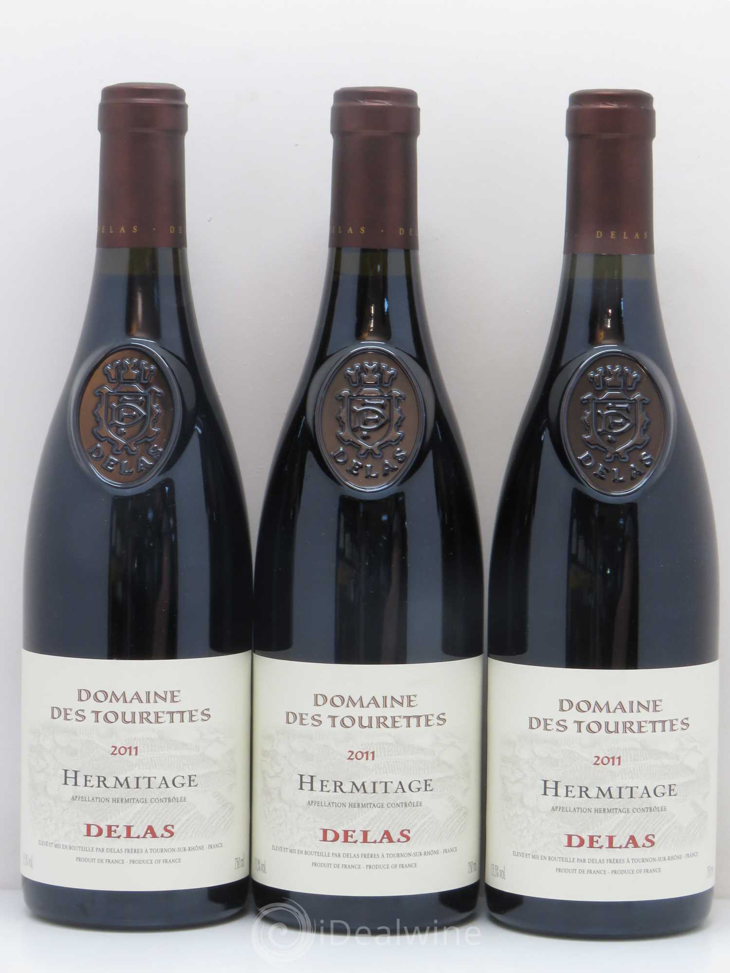 Hermitage Marquise de la Tourette Delas Frères (sans prix de réserve) 2011 - Lot de 3 bouteilles - 0