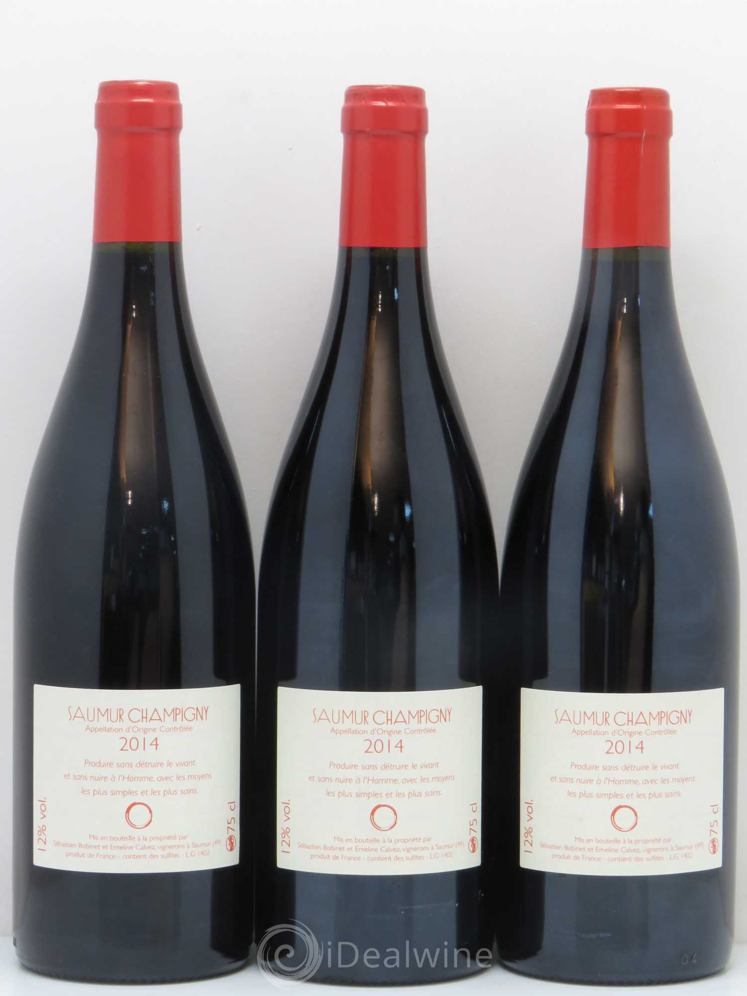 Saumur-Champigny Hanami Sebastien Bobinet (sans prix de réserve) 2014 - Posten von 3 Flaschen - 1
