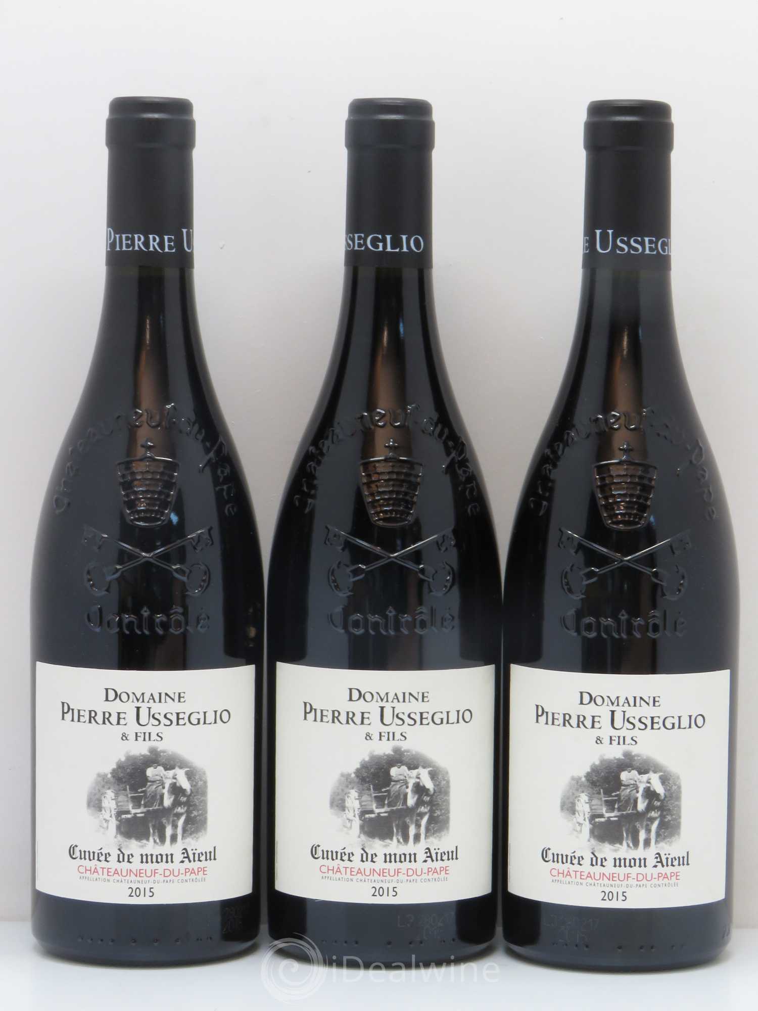 Châteauneuf-du-Pape Cuvée de mon Aïeul Pierre Usseglio & Fils (sans prix de réserve) 2015 - Lot de 3 bouteilles - 0