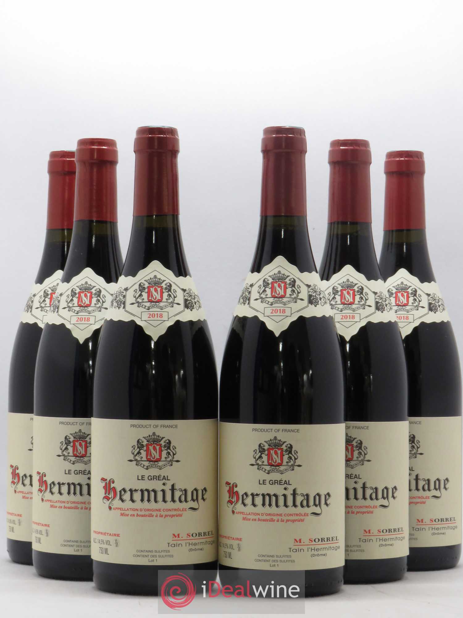 Hermitage Le Gréal Marc Sorrel 2018 - Lot de 6 bouteilles - 0