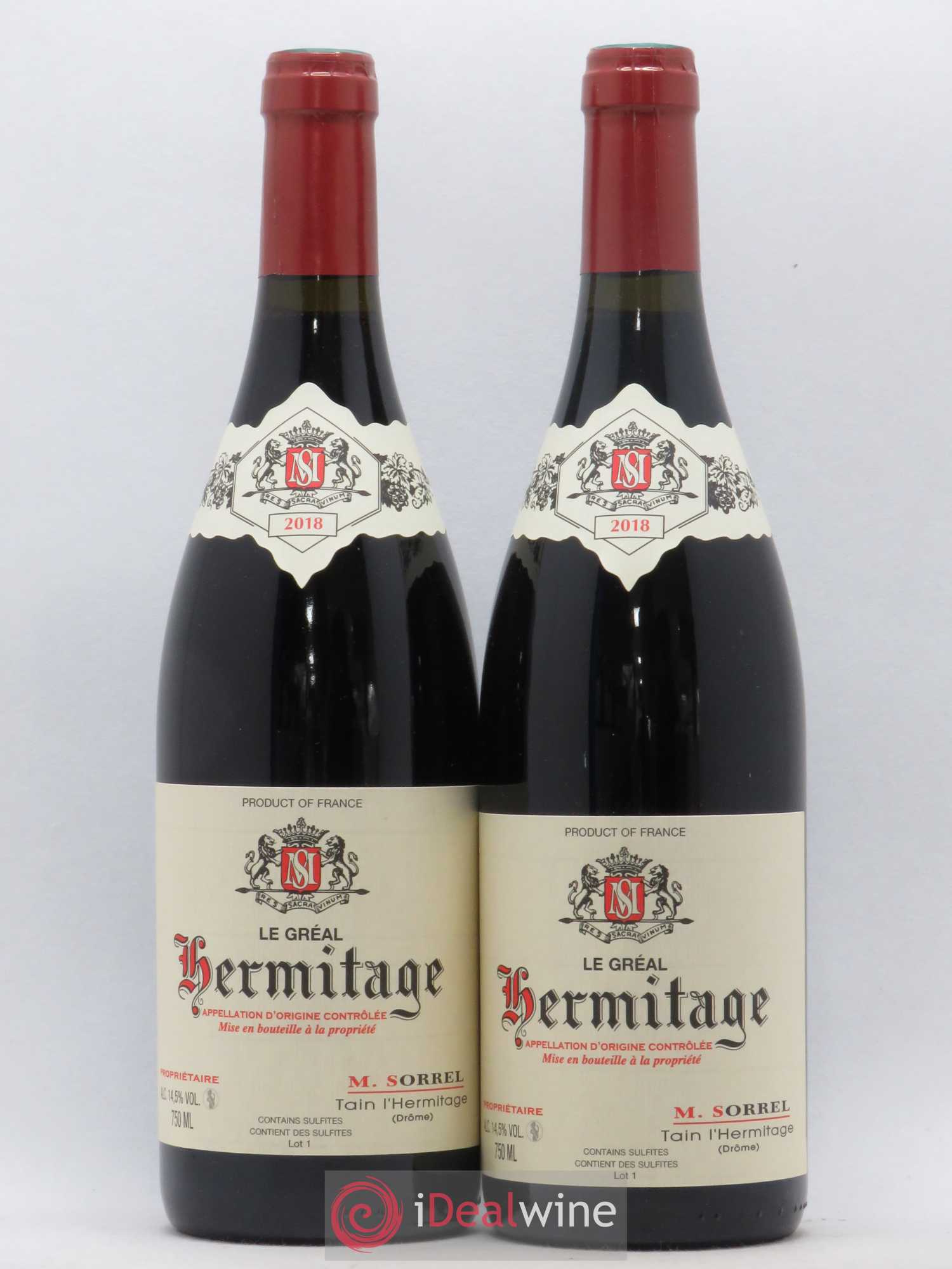 Hermitage Le Gréal Marc Sorrel 2018 - Lot de 2 bouteilles - 0