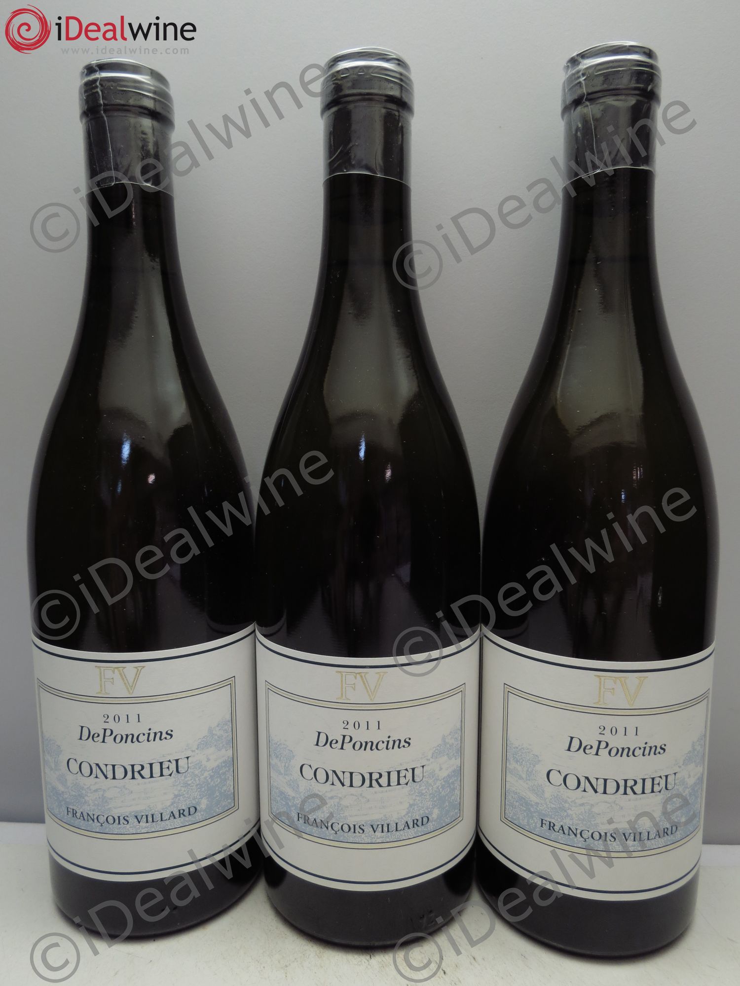 Condrieu Deponcins (sans prix de réserve/no reserve) 2011 - Posten von 3 Flaschen - 0