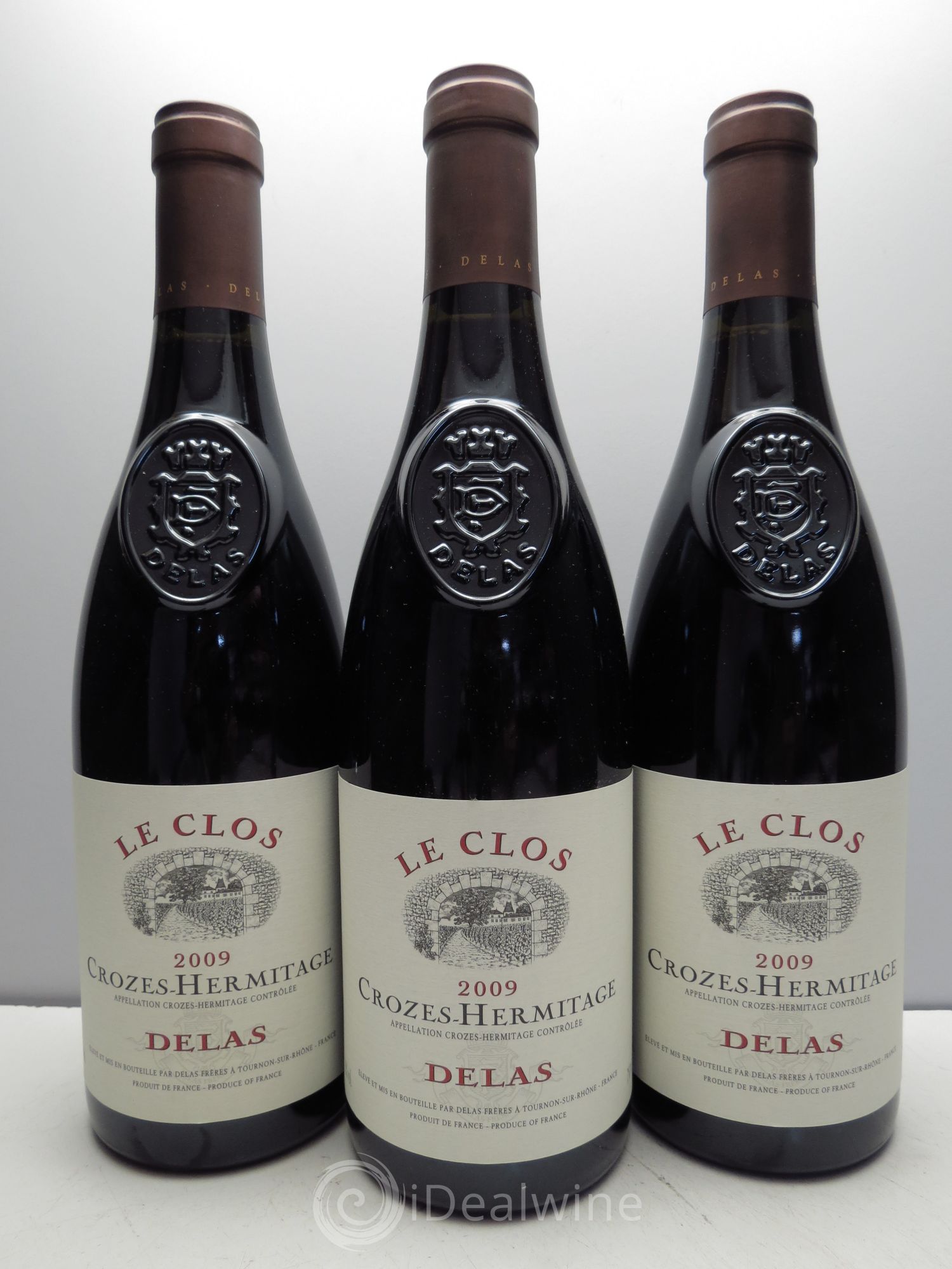Crozes-Hermitage Le Clos Delas Frères (sans prix de réserve/no reserve) 2009 - Lotto di 3 bottiglie - 0