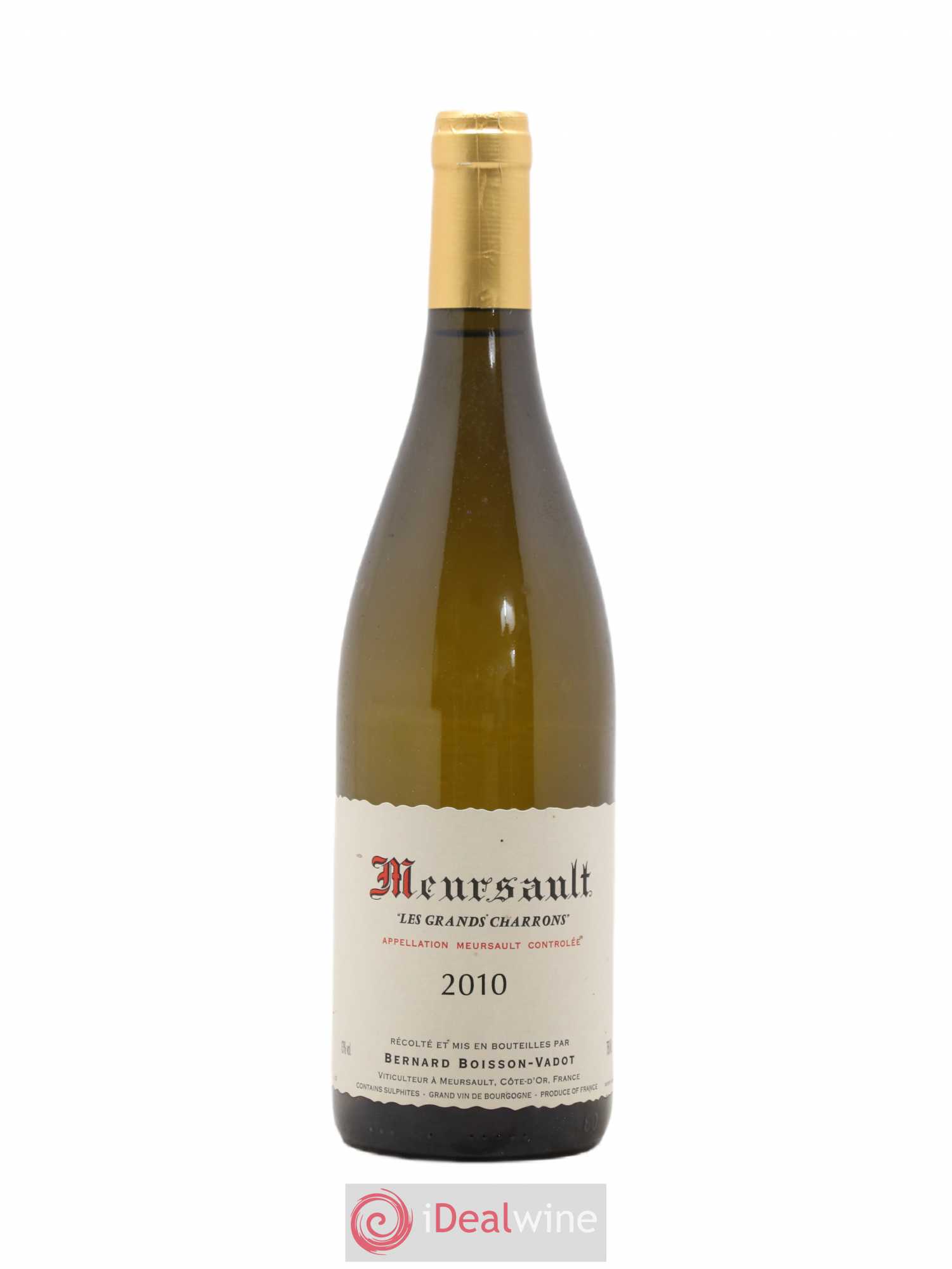 Meursault Les Grands Charrons Boisson-Vadot (Domaine) 2010 - Lot de 1 bouteille - 0