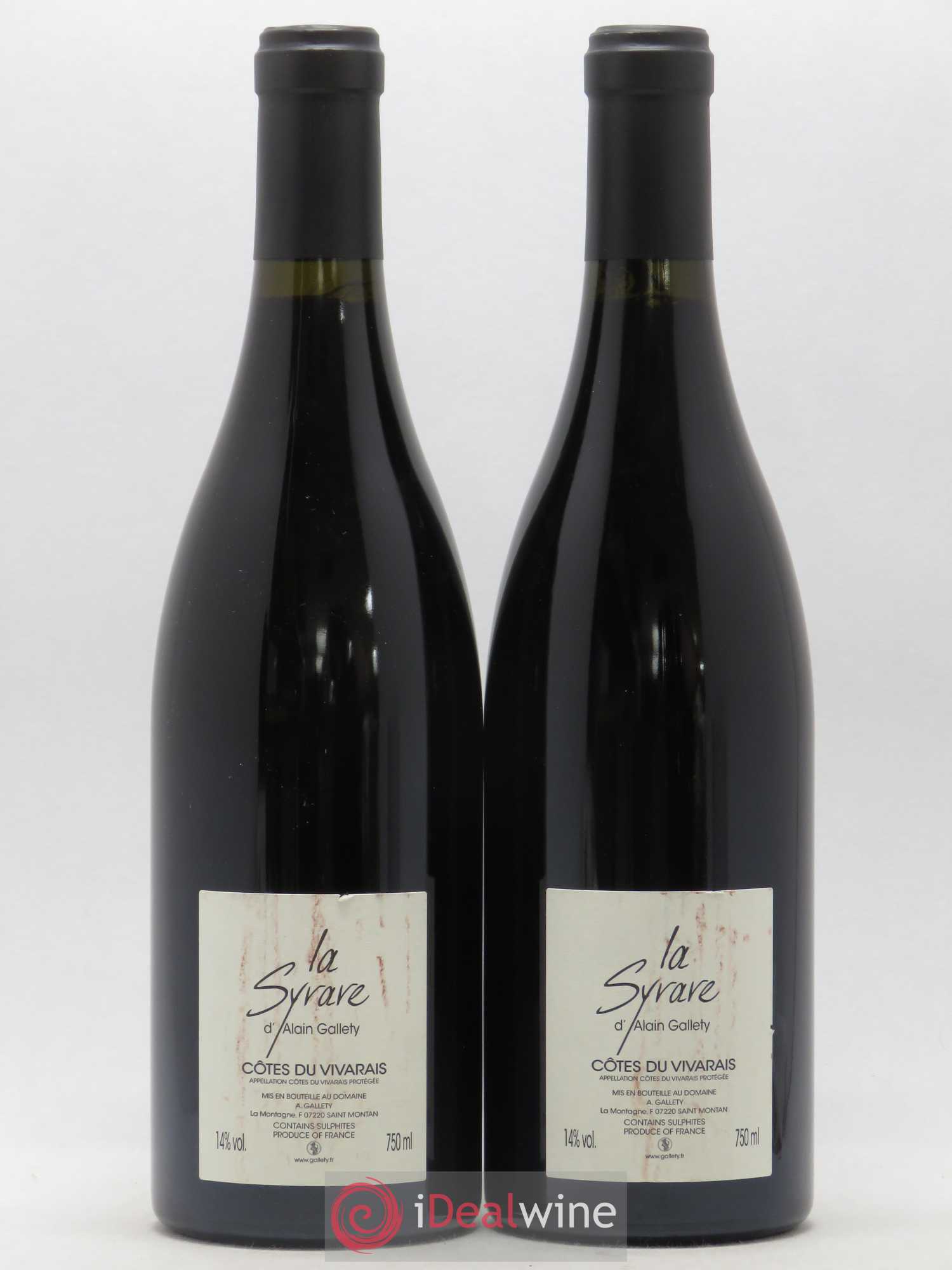 Côtes du Vivarais La Syrare Gallety (Domaine) 2010 - Lot de 2 bouteilles - 1