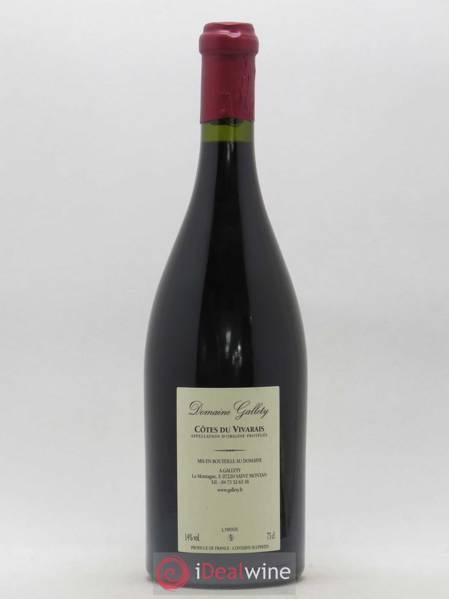 Côtes du Vivarais La Syrare Gallety (Domaine) 2016 - Lot de 1 bouteille - 1