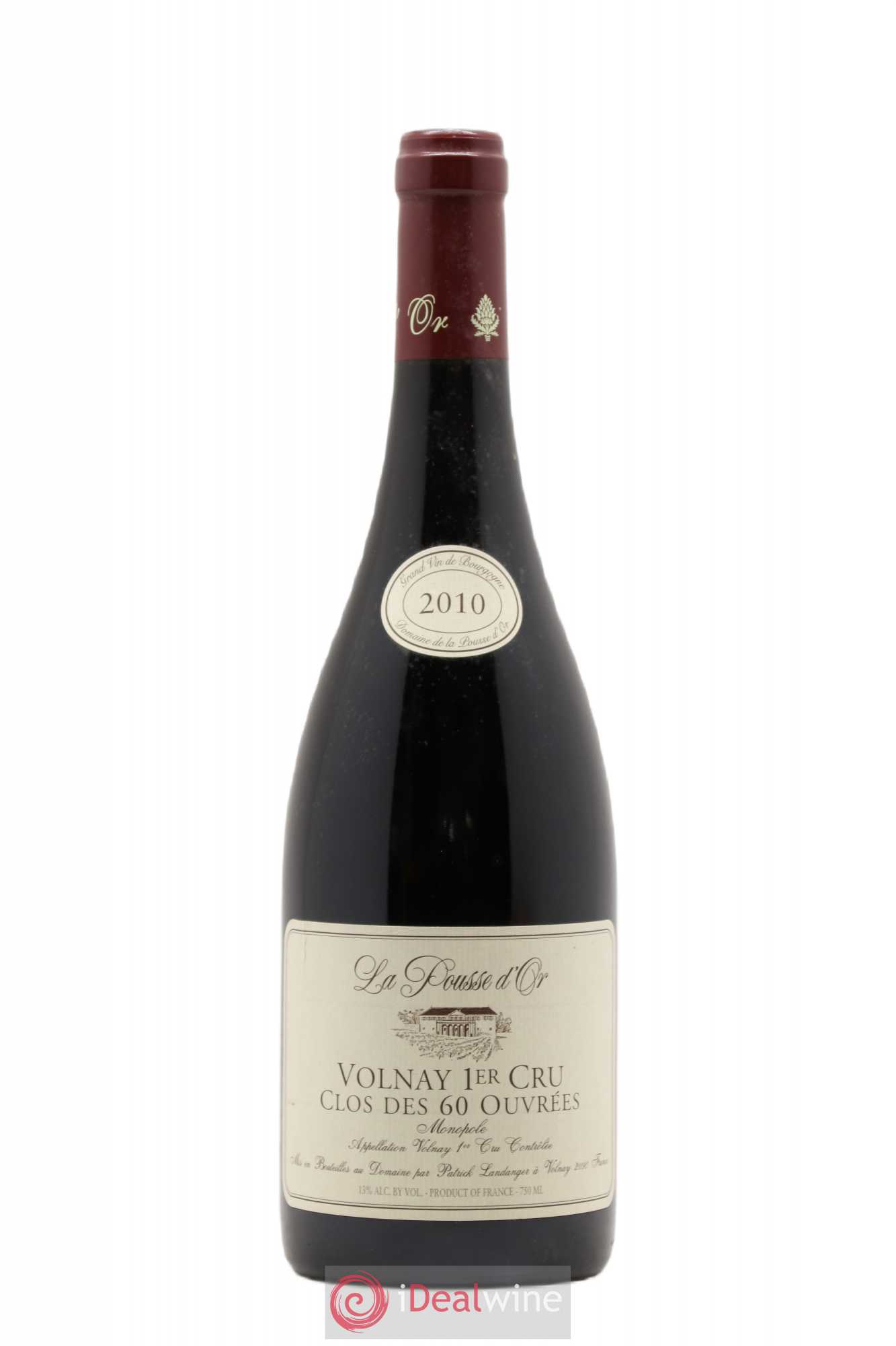 Volnay 1er Cru Clos des 60 ouvrées La Pousse d'Or (Domaine de) 2010 - Lot de 1 bouteille - 0