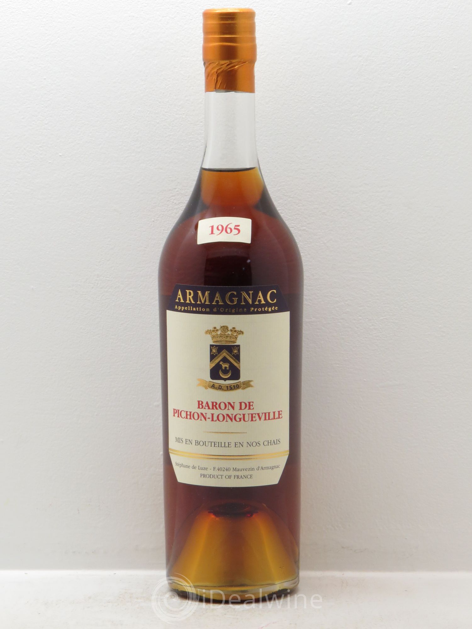 Armagnac Baron de Pichon Longueville (48°) 1965 - Posten von 1 Flasche - 0