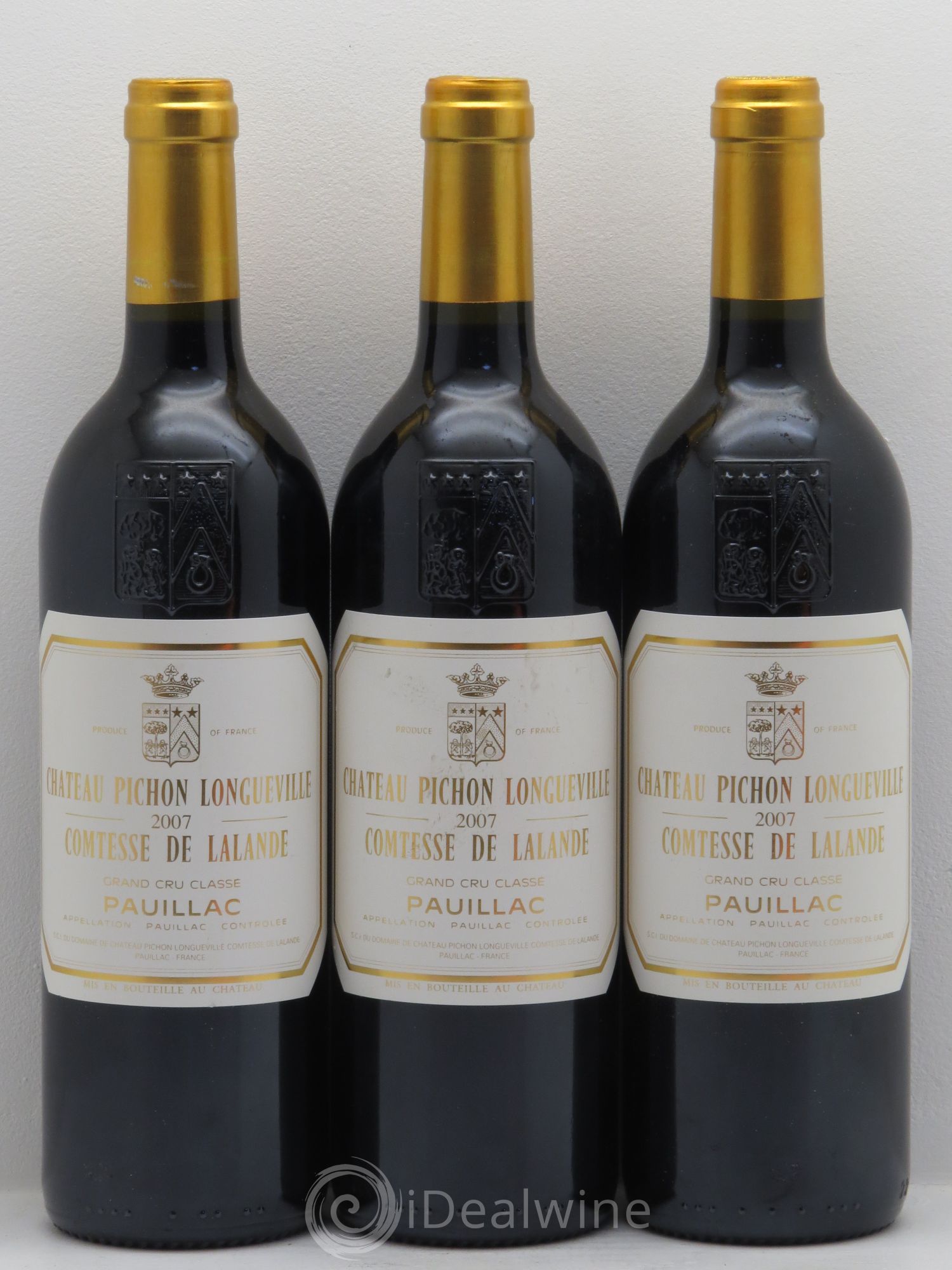 Château Pichon Longueville Comtesse de Lalande 2ème Grand Cru Classé 2007 - Lot de 3 bouteilles - 0