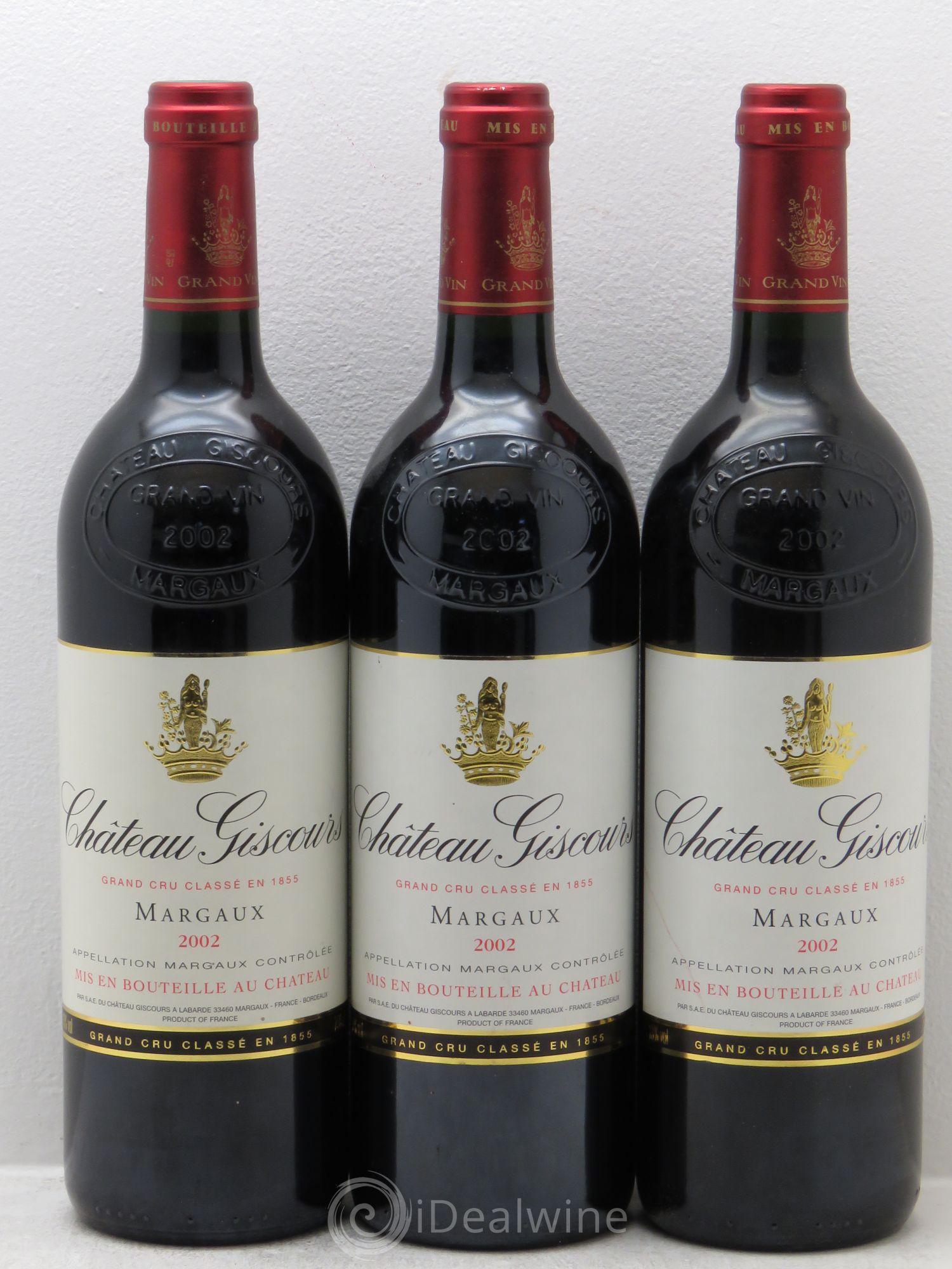 Château Giscours 3ème Grand Cru Classé 2002 - Lot de 3 bouteilles - 0