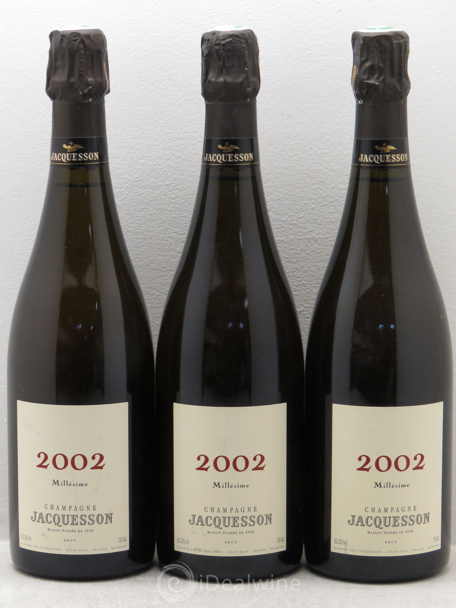Millésimé Jacquesson 2002 - Lot de 3 bouteilles - 0