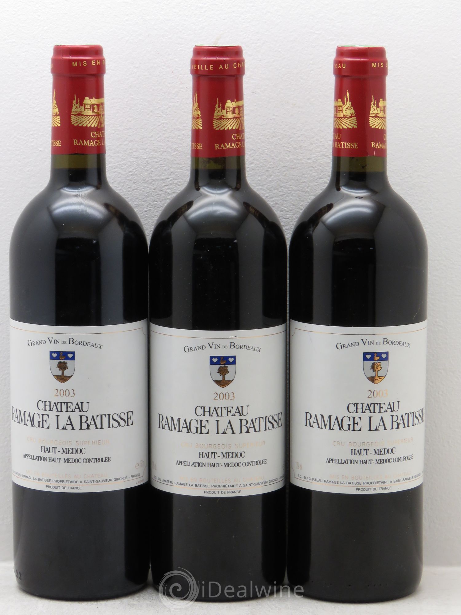 Château Ramage la Bâtisse Cru Bourgeois 2003 - Lot de 3 bouteilles - 0