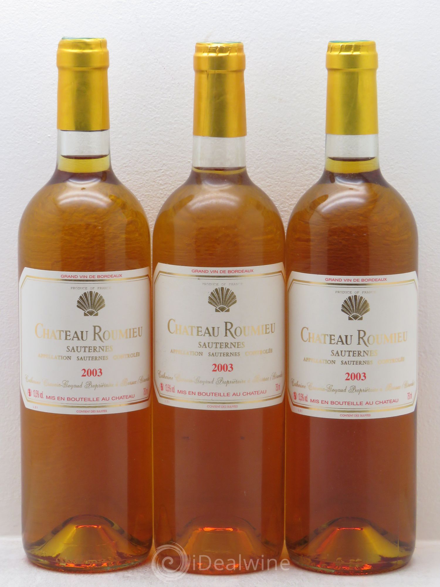 Sauternes Château Roumieu 2003 - Posten von 3 Flaschen - 0