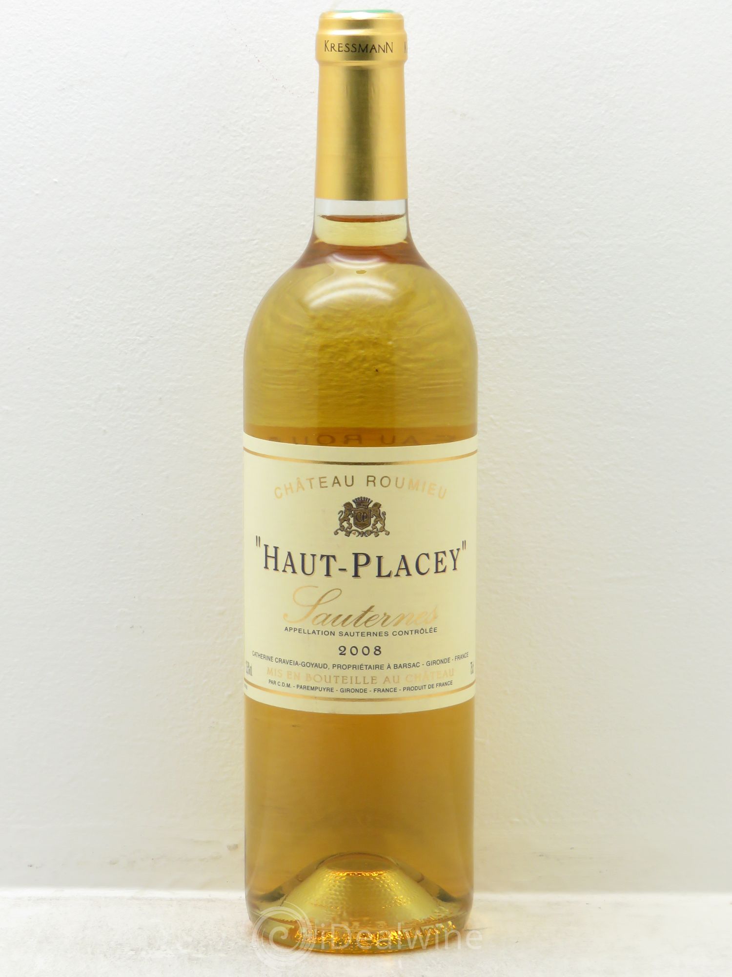 Sauternes Château Roumieu Haut Placey (sans prix de réserve) 2008 - Posten von 1 Flasche - 0