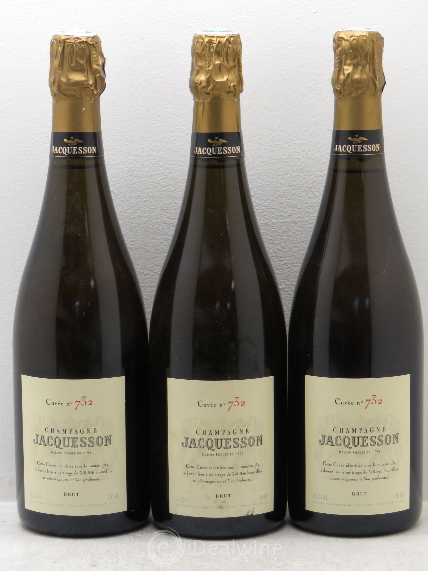 Millésimé Jacquesson Cuvée 732 - Lot de 3 bouteilles - 0