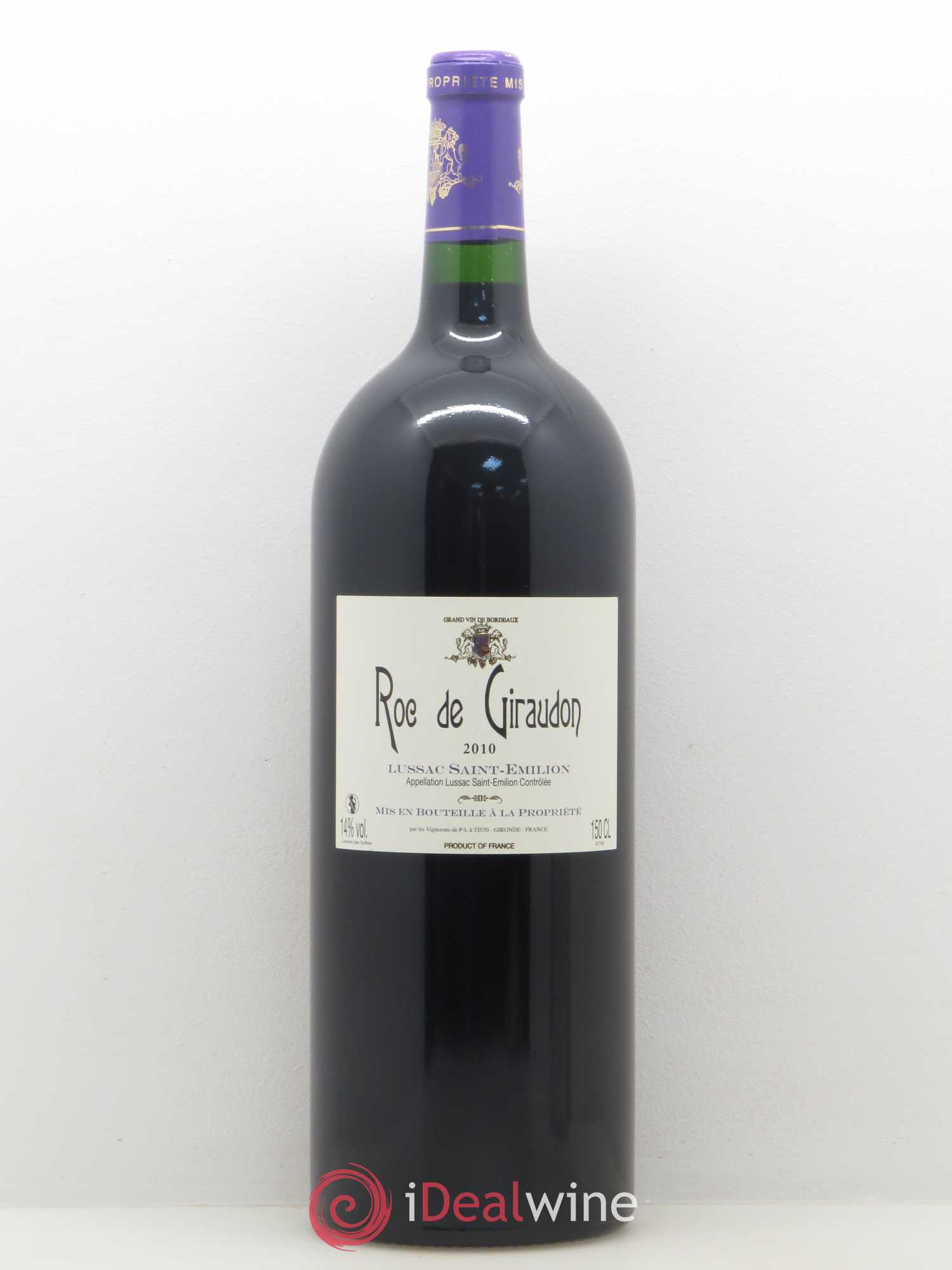 Bordeaux Lussac Saint-Emilion Roc de Giraudon 2010 - Posten von 1 Magnum - 0