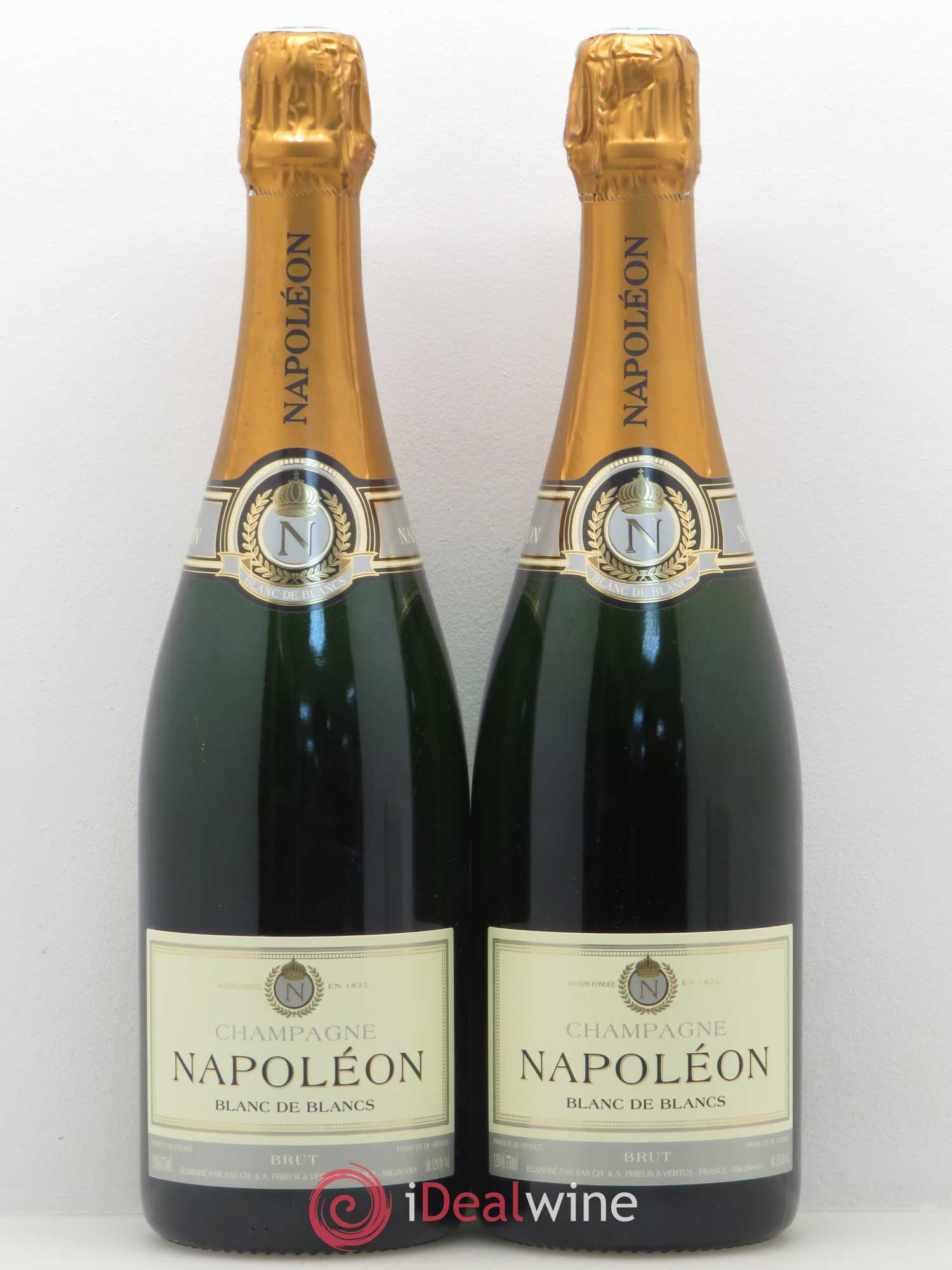 Champagne Napoléon Blanc de blancs - Posten von 2 Flaschen - 0