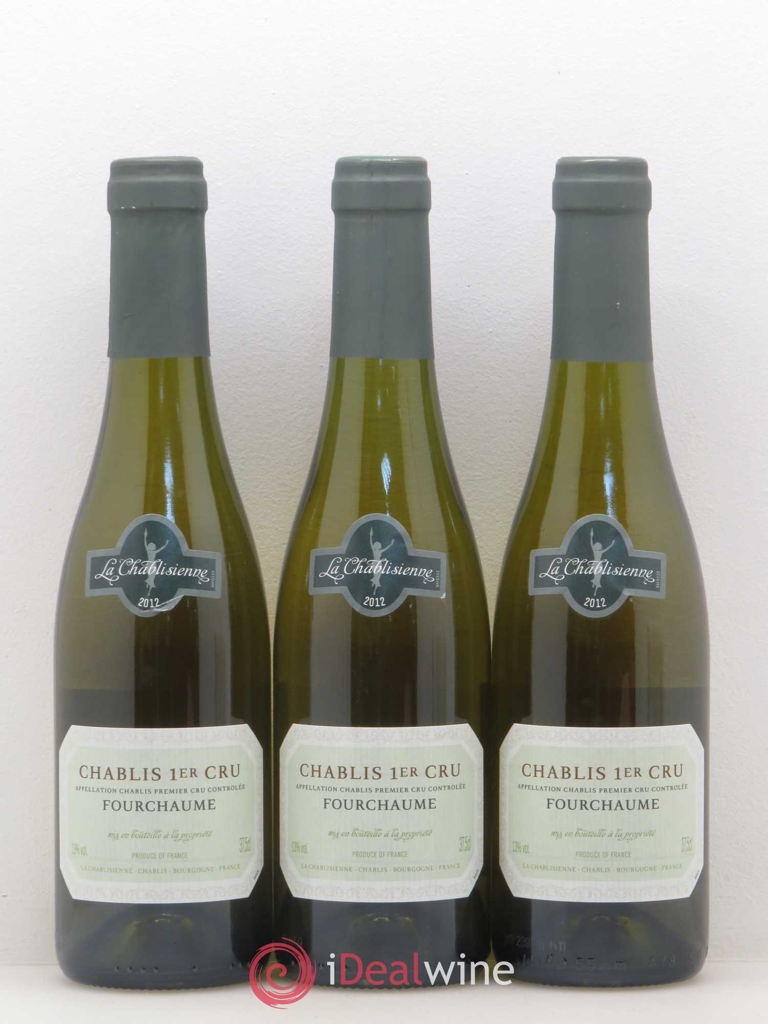 Chablis 1er Cru Fourchaume La Chablisienne 2012 - Posten von 3 Demi-Flaschen - 0