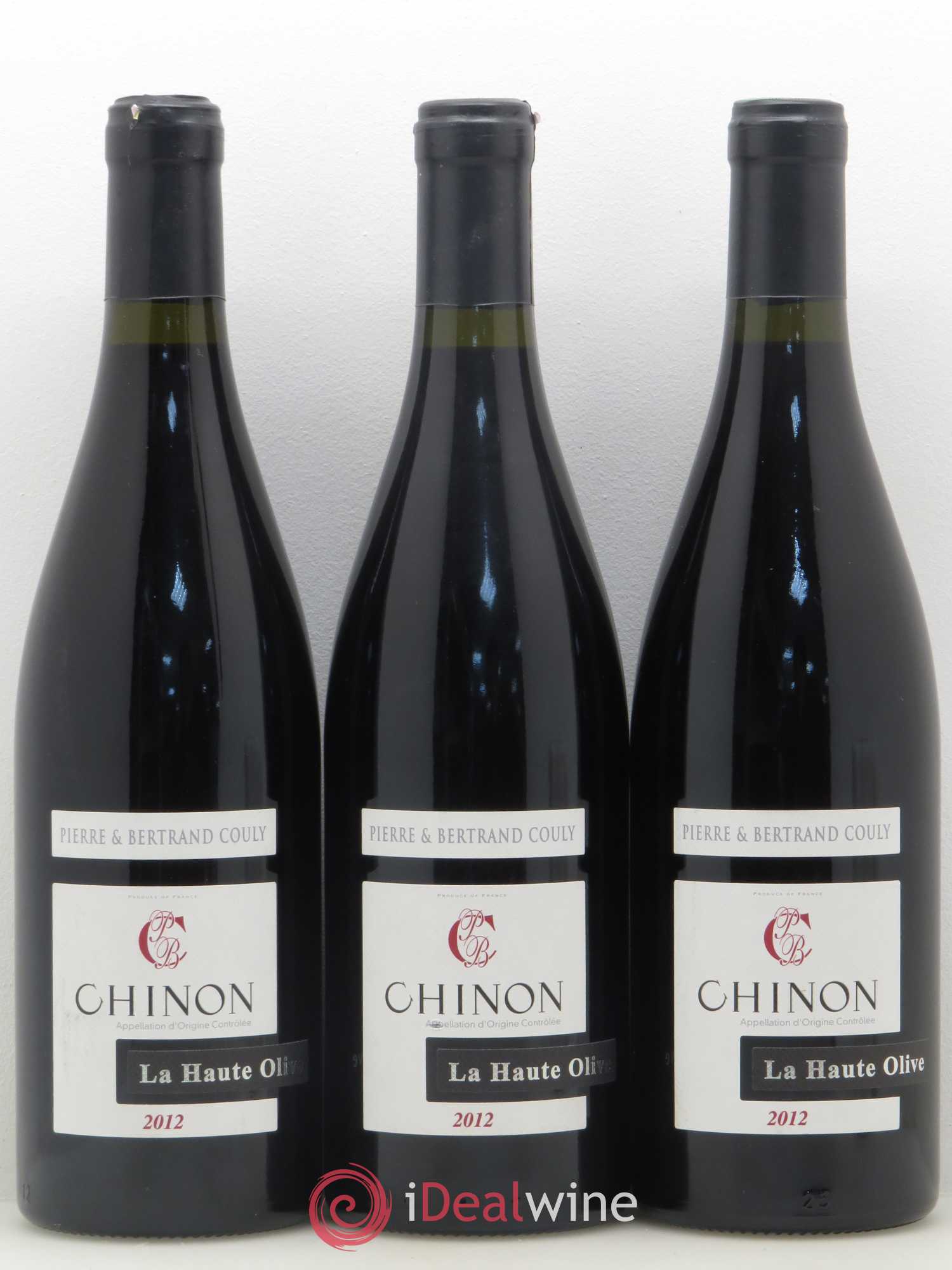 Chinon La Haute Olive Pierre et Bertrand Couly 2012 - Posten von 3 Flaschen - 0