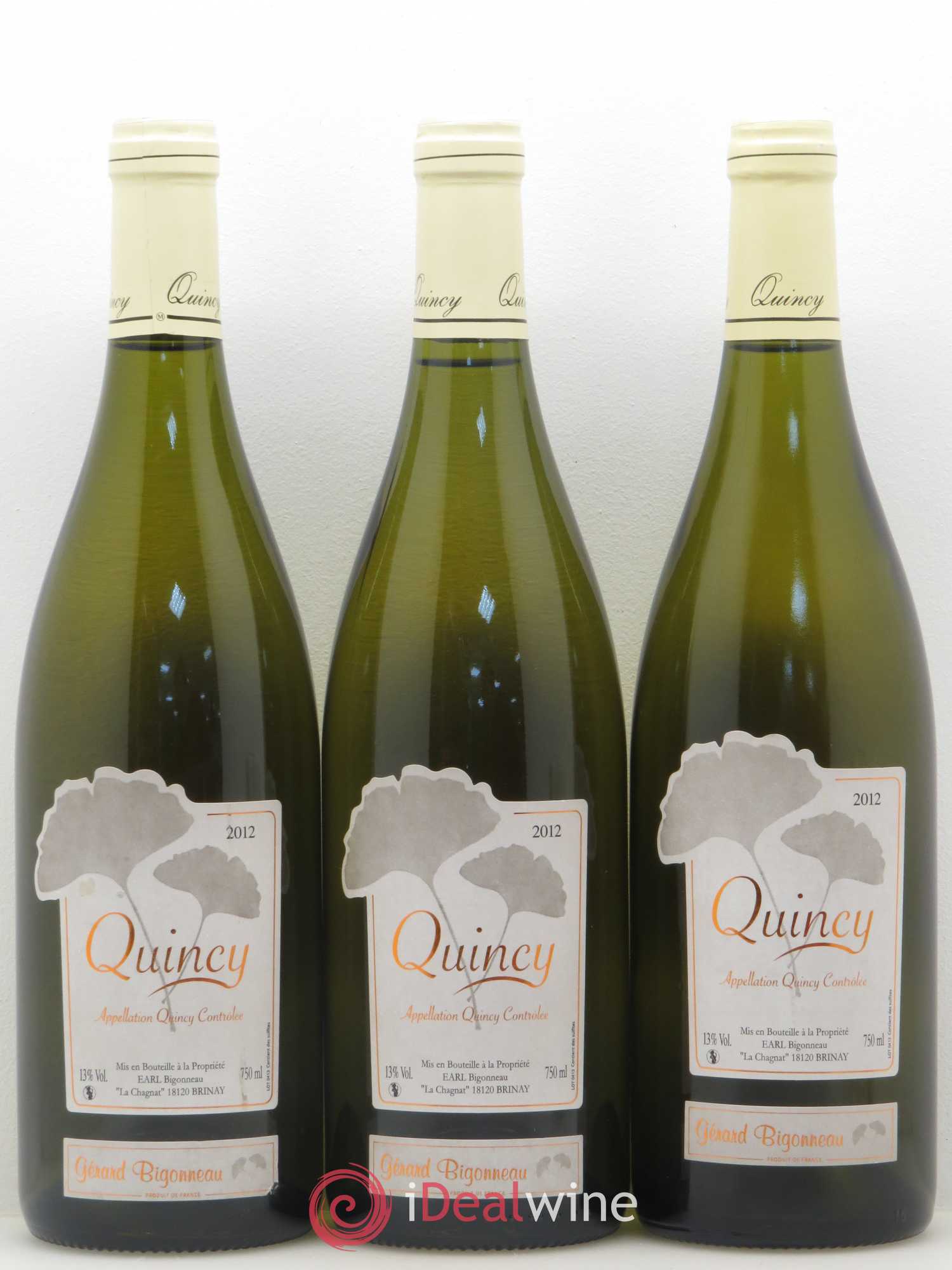 Quincy Gerard Bigonneau 2012 - Posten von 3 Flaschen - 0